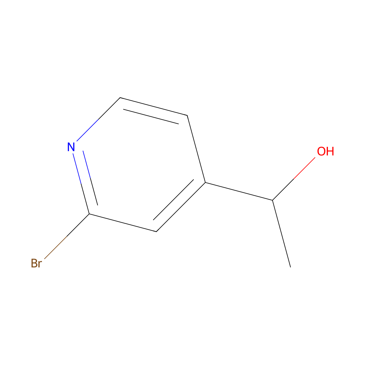 1-(2-Bromopyridin-4-yl)ethanol molecular structure, CAS 1220126-97-5
