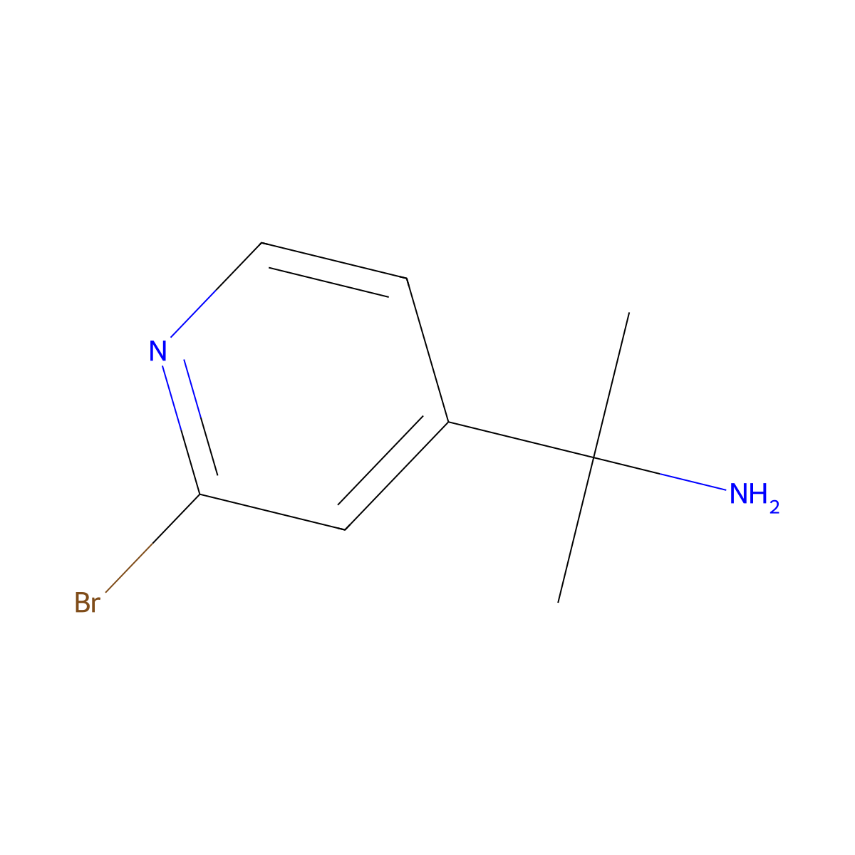 2-(2-Bromopyridin-4-yl)propan-2-amine molecular structure, CAS 1220127-22-9