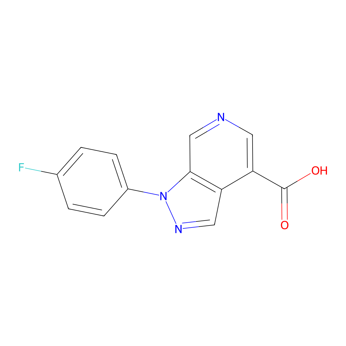 1-(4-Fluorophenyl)-1H-pyrazolo[3,4-c]pyridine-4-carboxylic acid molecular structure, CAS 1220165-92-3
