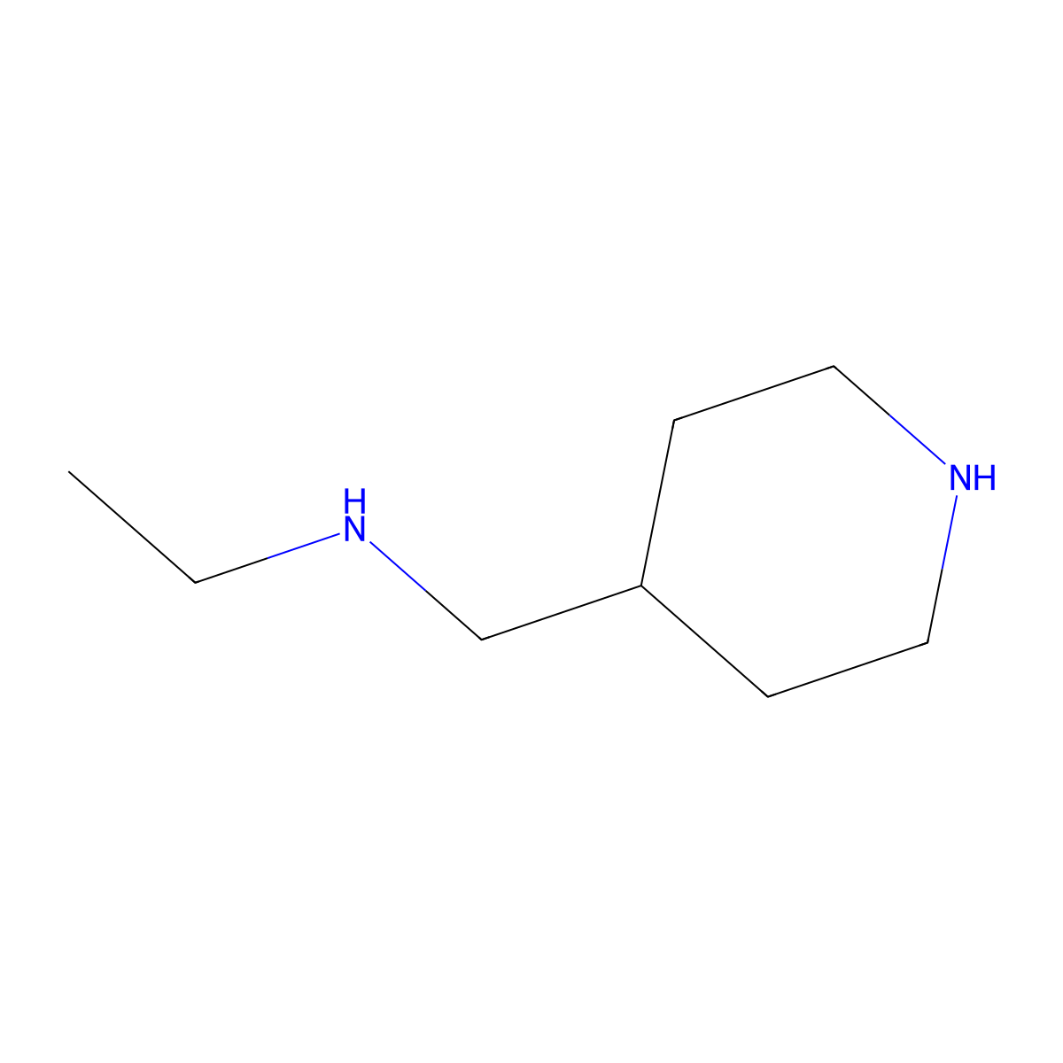 N-(piperidin-4-ylmethyl)ethanamine molecular structure, CAS 1220168-31-9