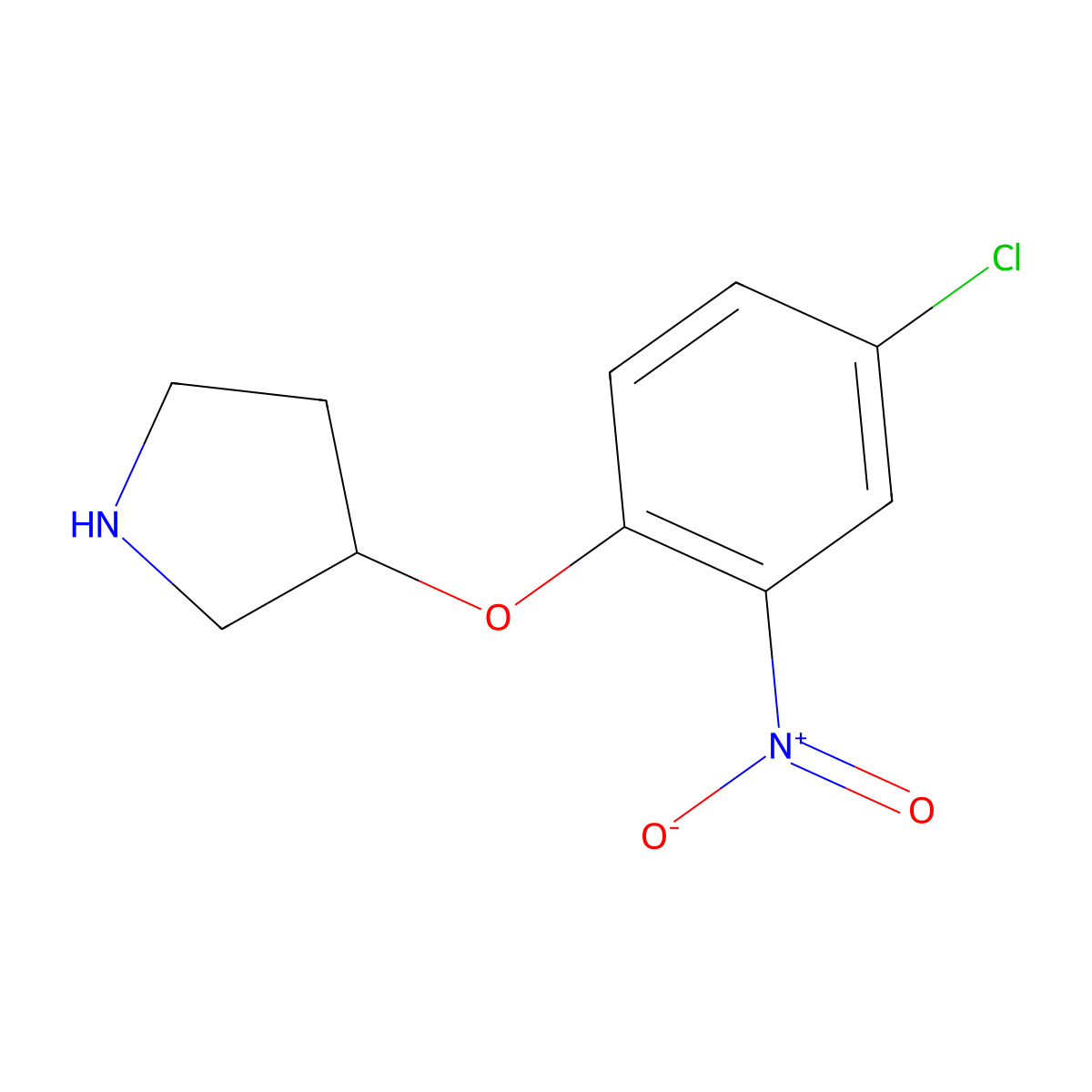 3-(4-Chloro-2-nitrophenoxy)pyrrolidine molecular structure, CAS 1220171-61-8