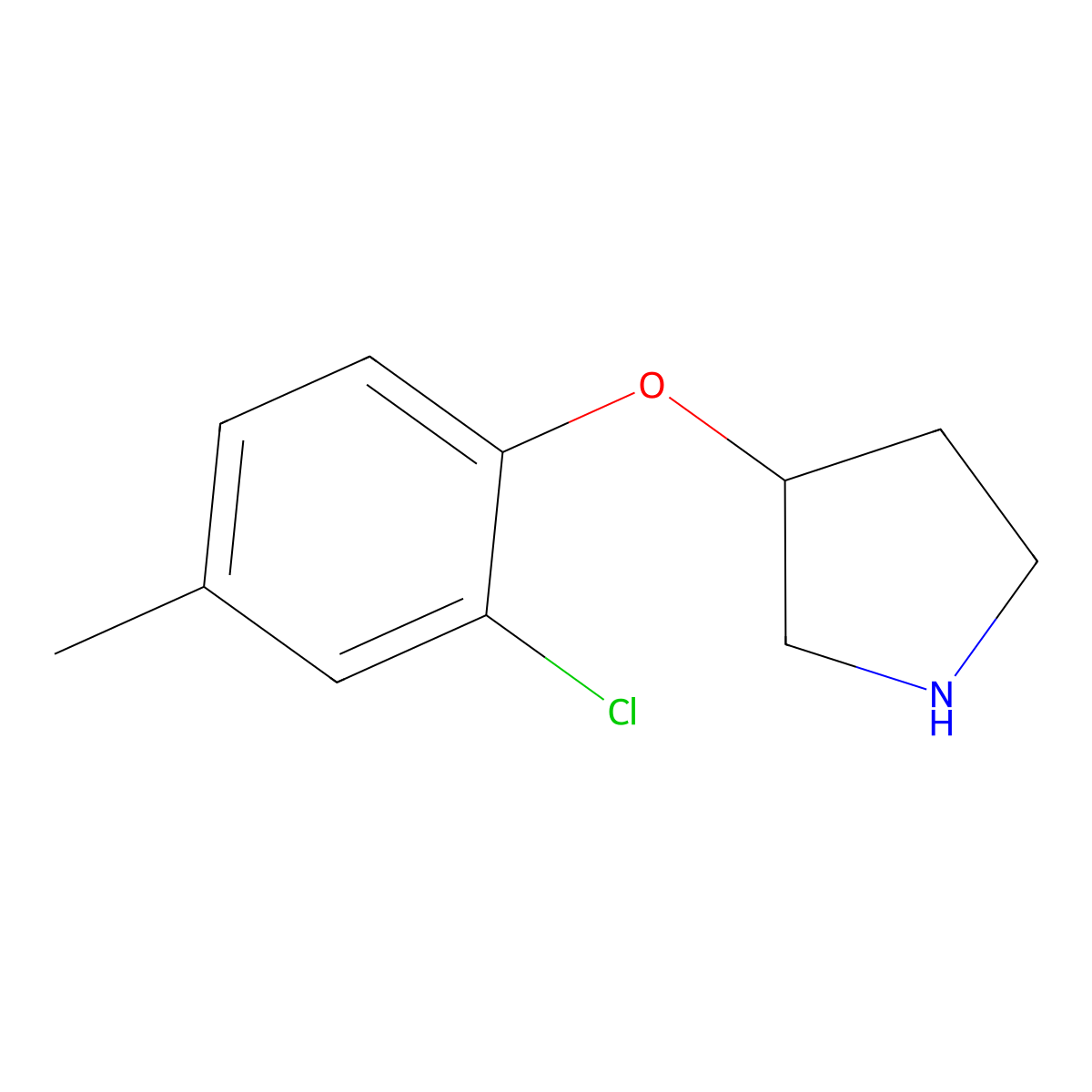 3-(2-Chloro-4-methylphenoxy)pyrrolidine molecular structure, CAS 1220172-02-0