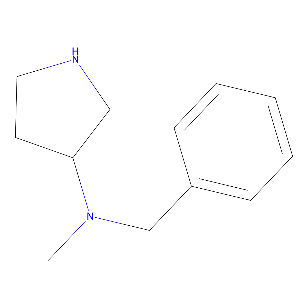 N-benzyl-N-methylpyrrolidin-3-amine molecular structure, CAS 1220172-66-6