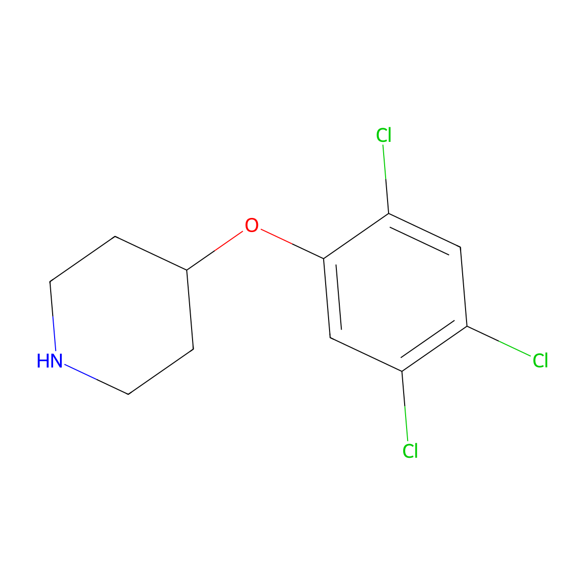 4-(2,4,5-Trichloro-phenoxy)-piperidine molecular structure, CAS 1220173-12-5