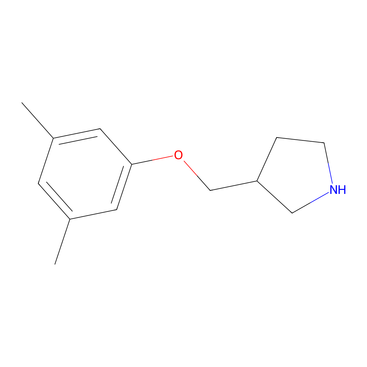 3-[(3,5-Dimethylphenoxy)methyl]pyrrolidine molecular structure, CAS 1220174-98-0
