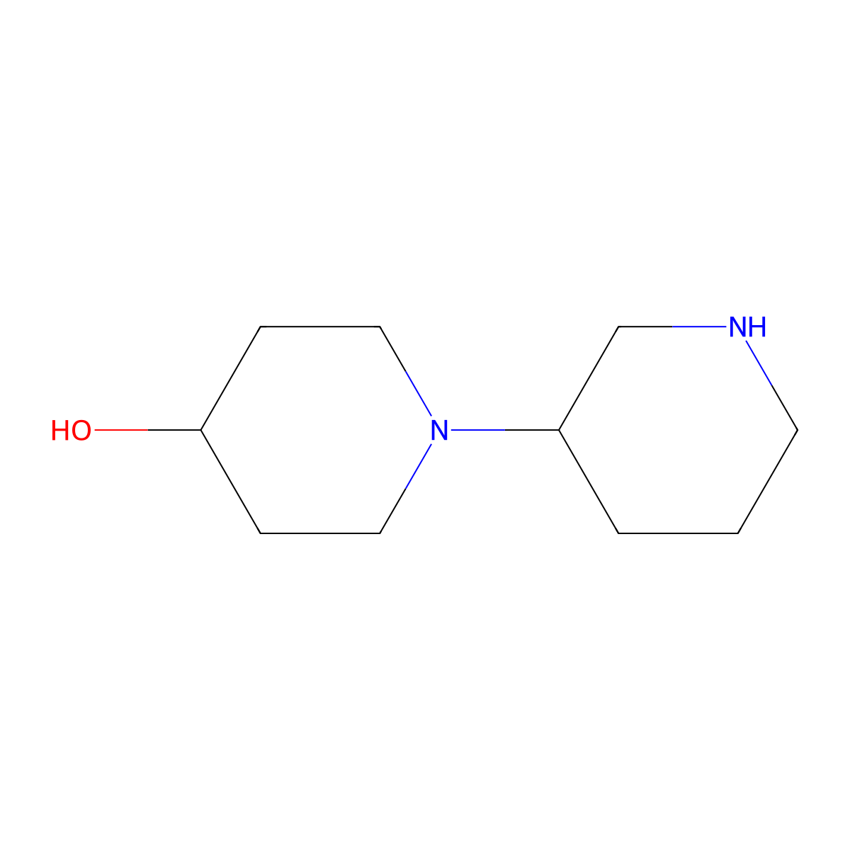 [1,3'-Bipiperidin]-4-ol molecular structure, CAS 1220175-21-2