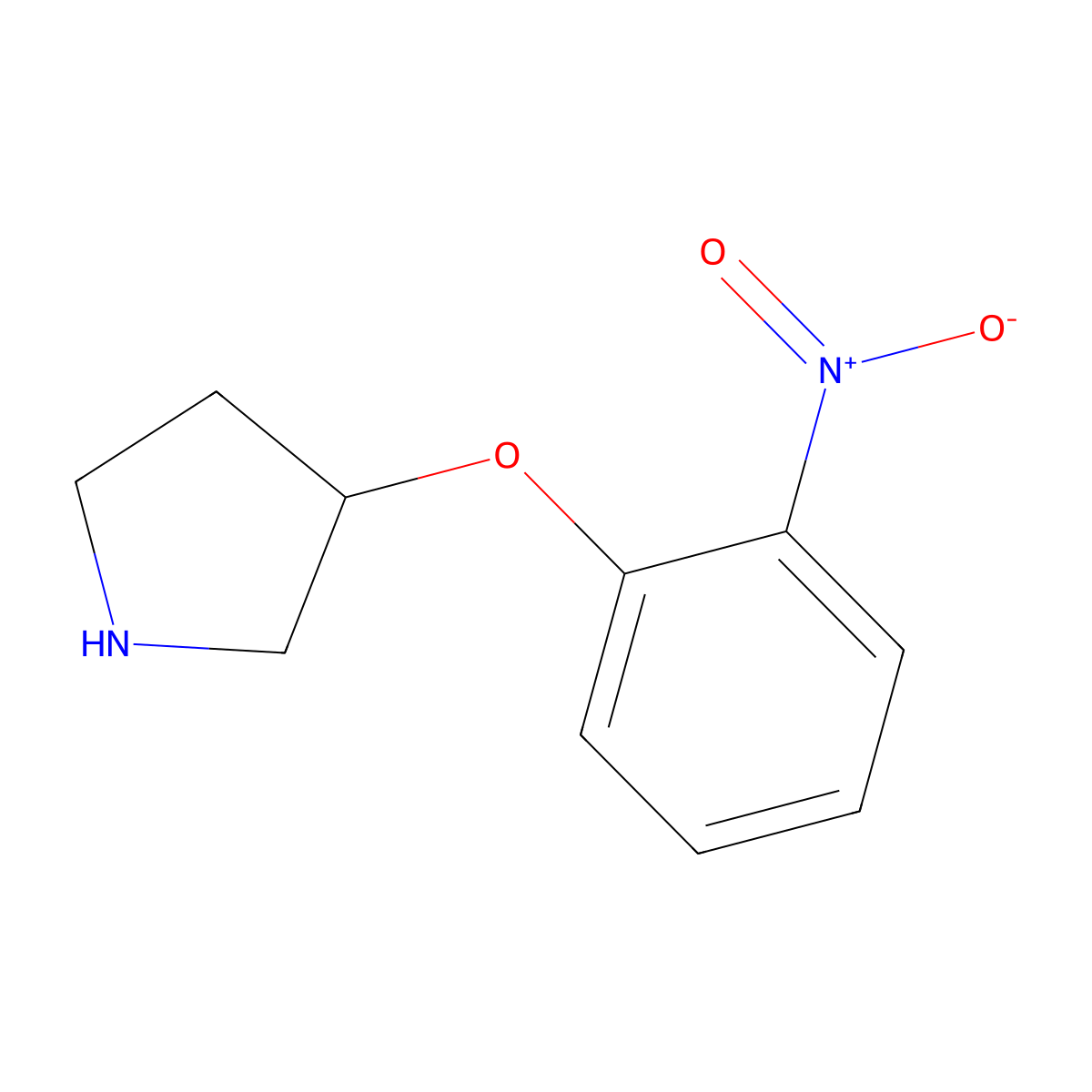 3-(2-Nitrophenoxy)pyrrolidine molecular structure, CAS 1220175-34-7