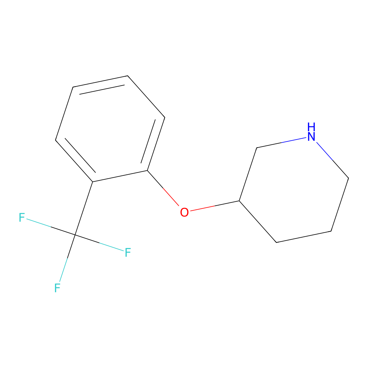3-[2-(Trifluoromethyl)phenoxy]piperidine molecular structure, CAS 1220176-70-4