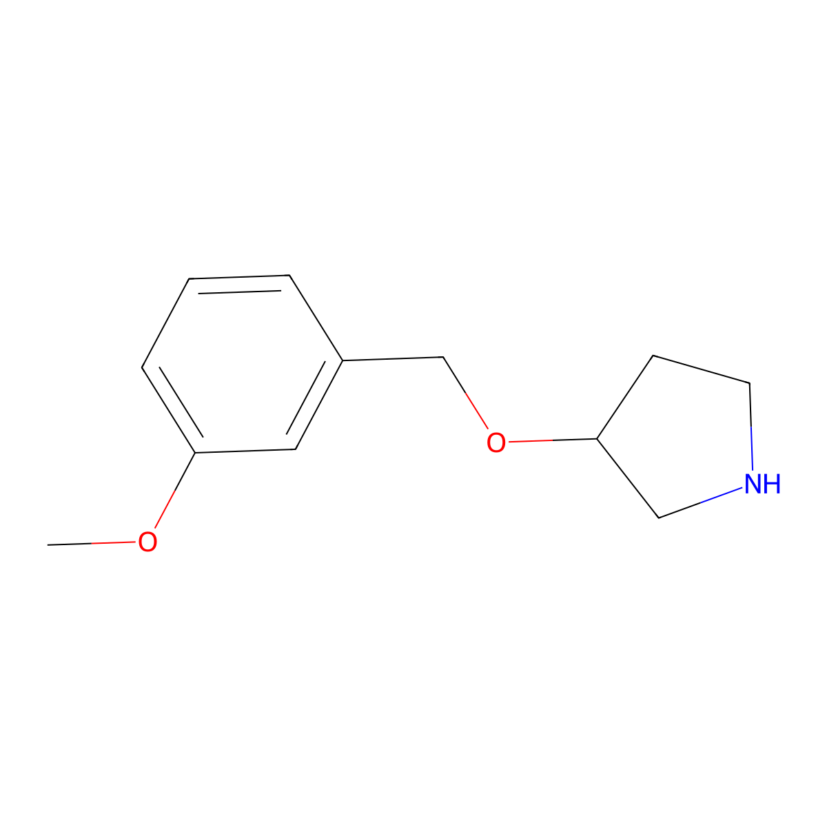 3-[(3-Methoxyphenyl)methoxy]pyrrolidine molecular structure, CAS 1220179-66-7