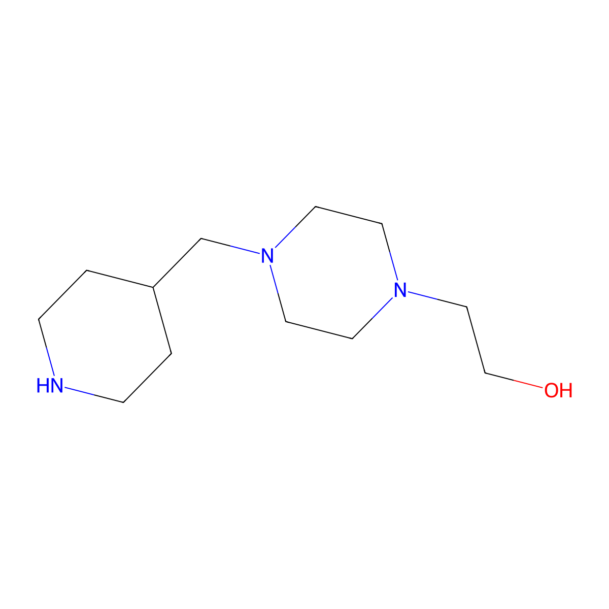 2-[4-(4-Piperidylmethyl)-1-piperazinyl]ethanol molecular structure, CAS 1220179-67-8