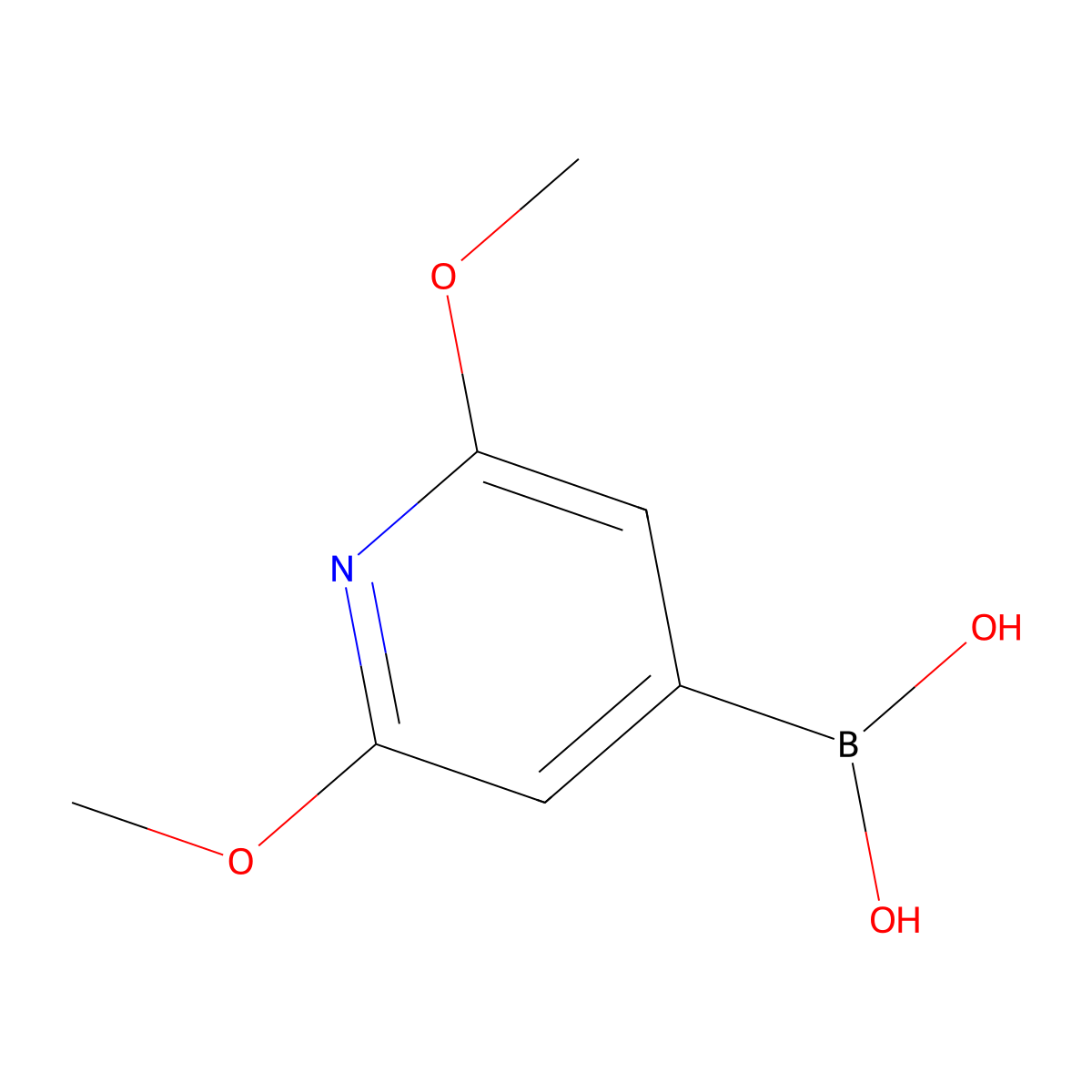 (2,6-Dimethoxypyridin-4-YL)boronic acid molecular structure, CAS 1220188-37-3