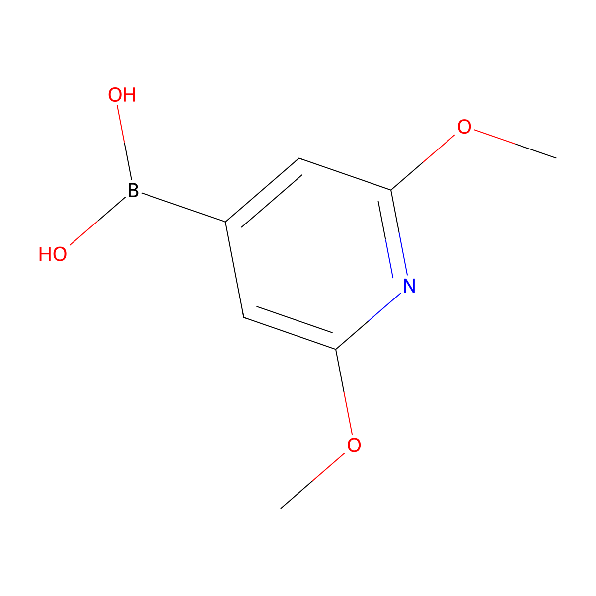 (2,6-Dimethoxypyridin-4-YL)boronic acid molecular structure, CAS 1220188-37-3