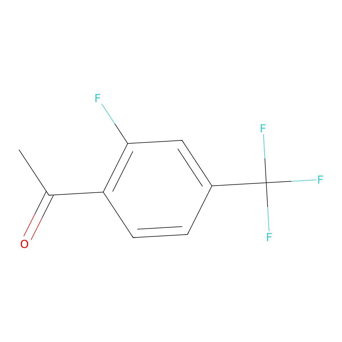 2-Fluoro-4-(trifluoromethyl)acetophenone molecular structure, CAS 122023-29-4