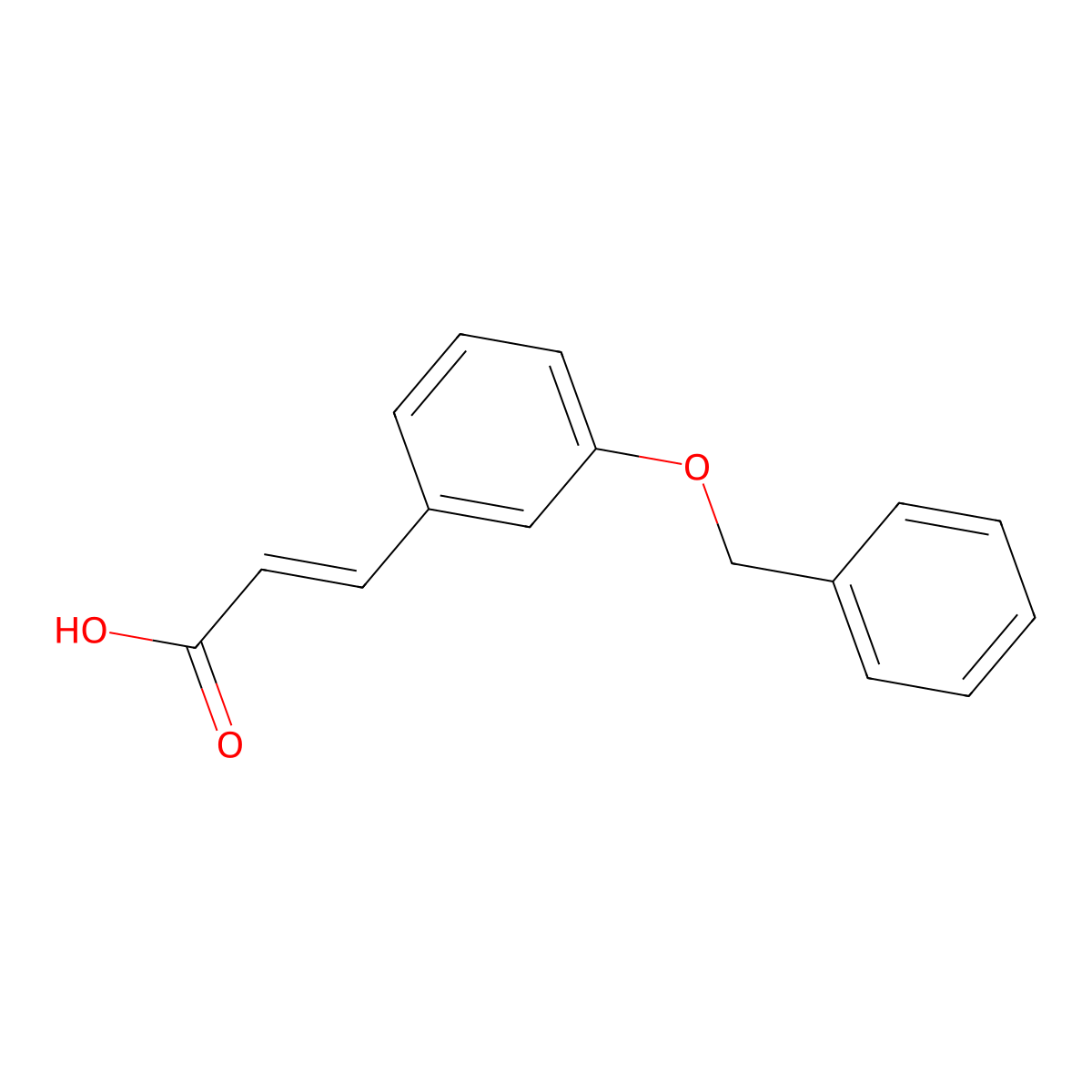 3-(3-(Benzyloxy)phenyl)acrylic acid molecular structure, CAS 122024-75-3