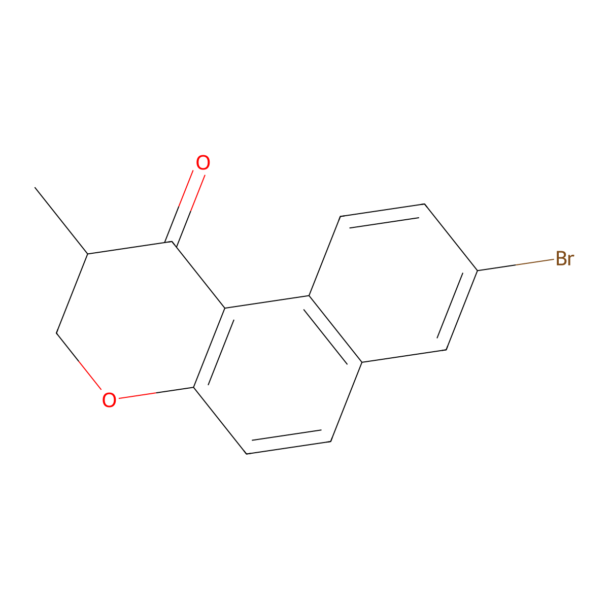 8-Bromo-2-methyl-2,3-dihydro-1H-benzo[f]chromen-1-one molecular structure, CAS 1220283-90-8