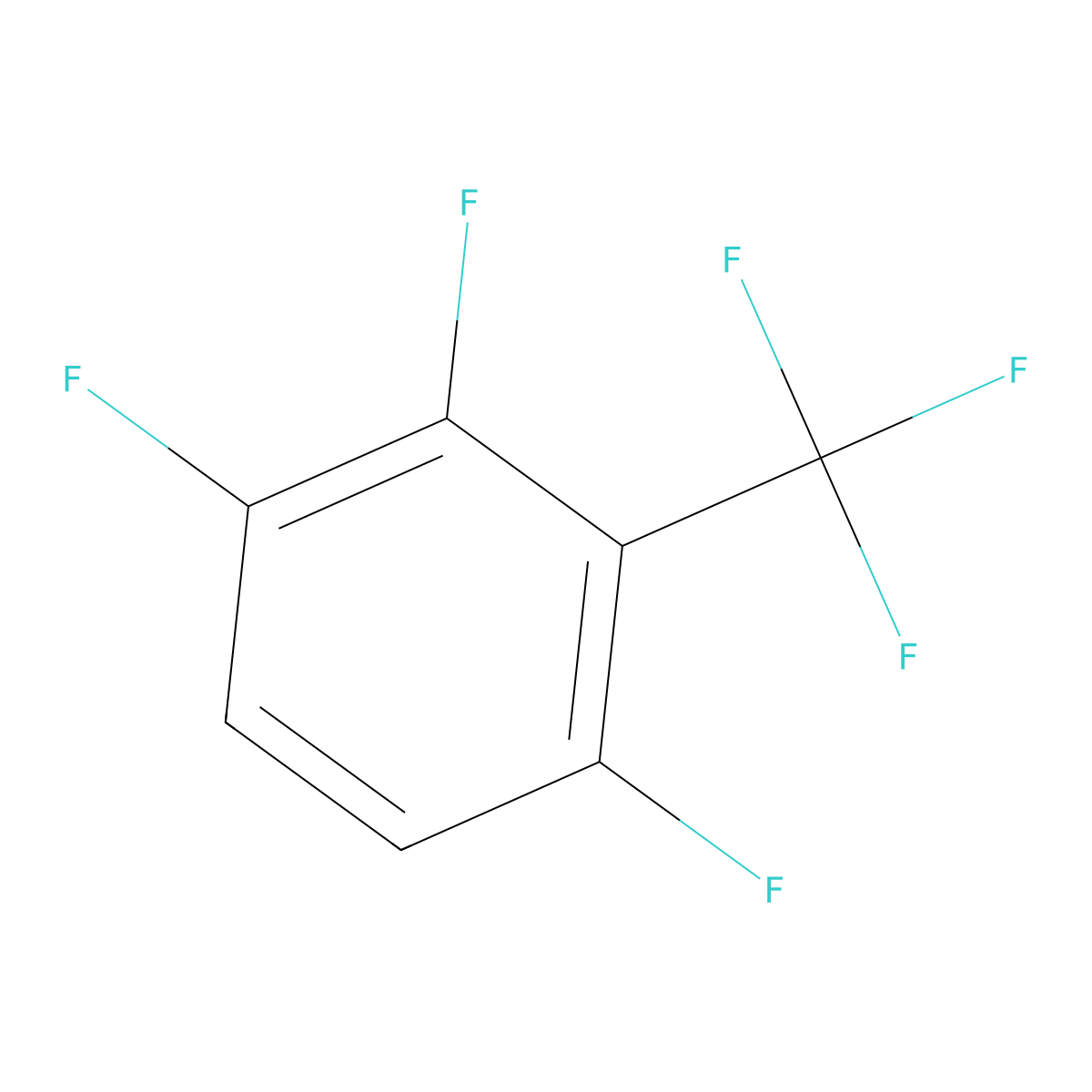 1,2,4-Trifluoro-3-(trifluoromethyl)benzene molecular structure, CAS 122030-02-8