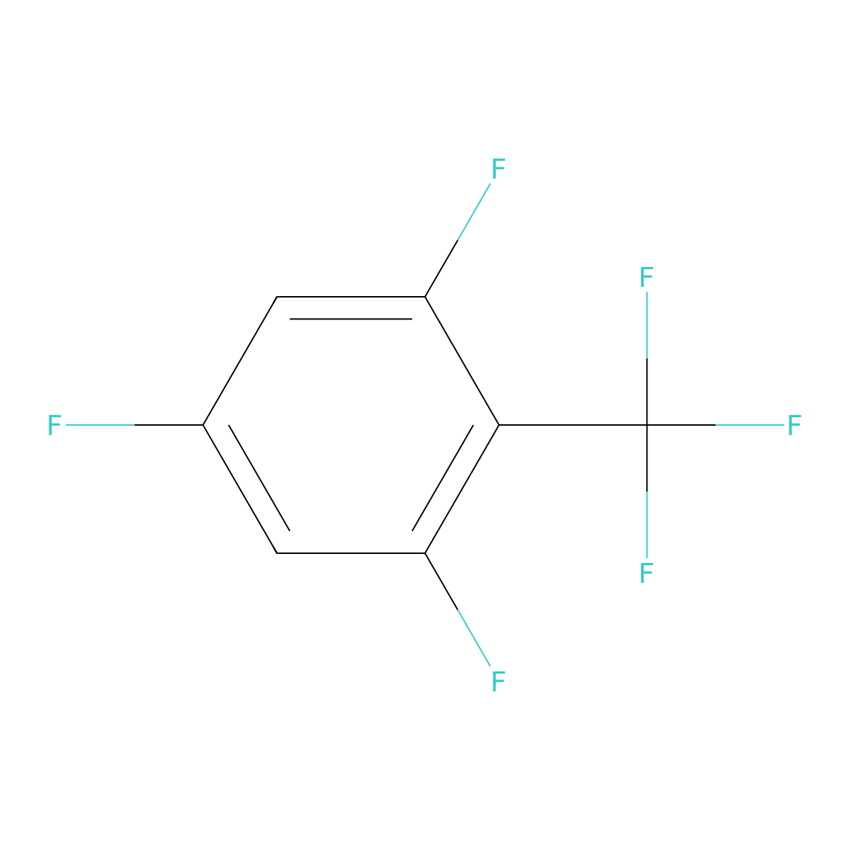 1,3,5-Trifluoro-2-(trifluoromethyl)benzene molecular structure, CAS 122030-04-0