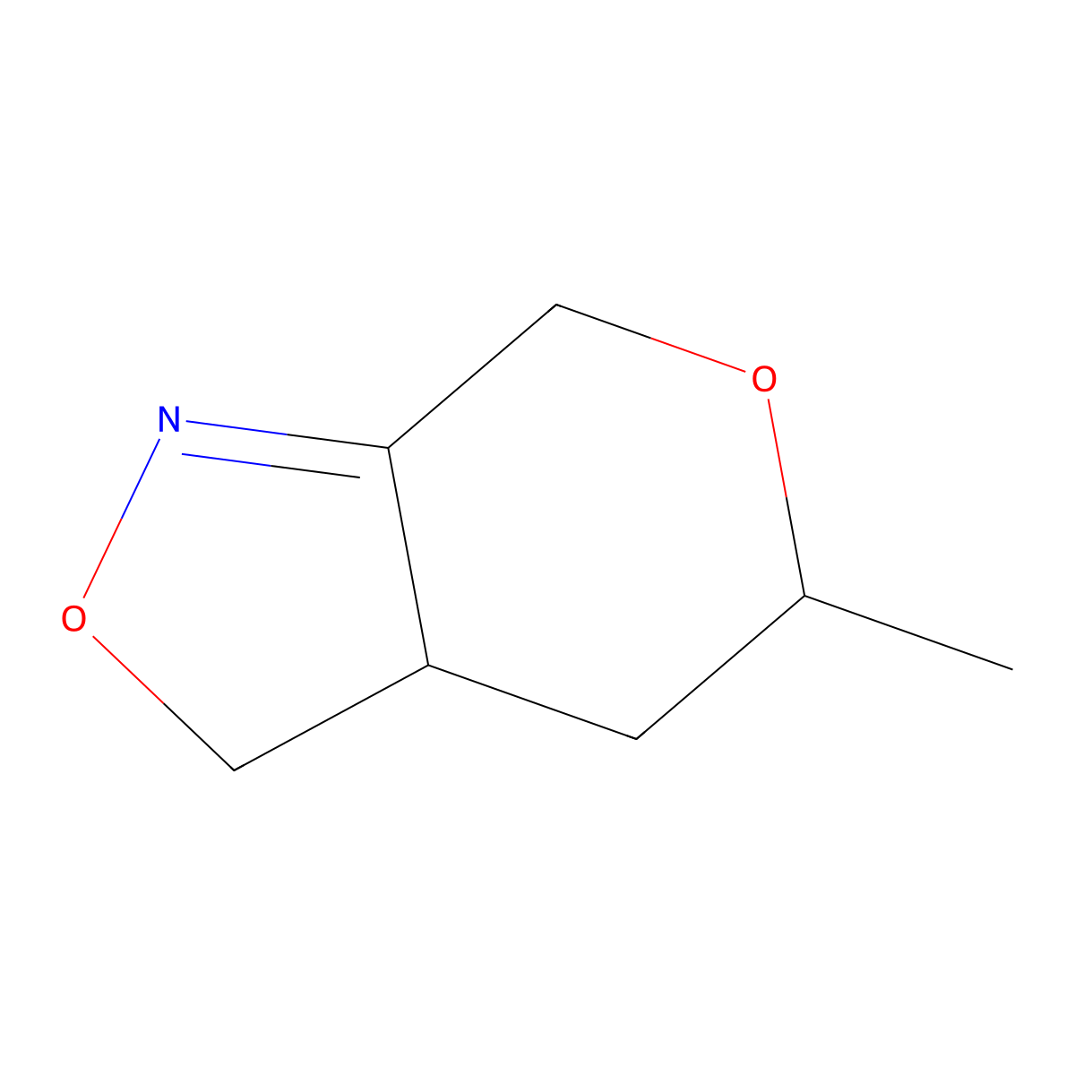 (3aR,5R)-5-methyl-3H,3aH,4H,5H,7H-pyrano[3,4-c][1,2]oxazole molecular structure, CAS 1220327-45-6