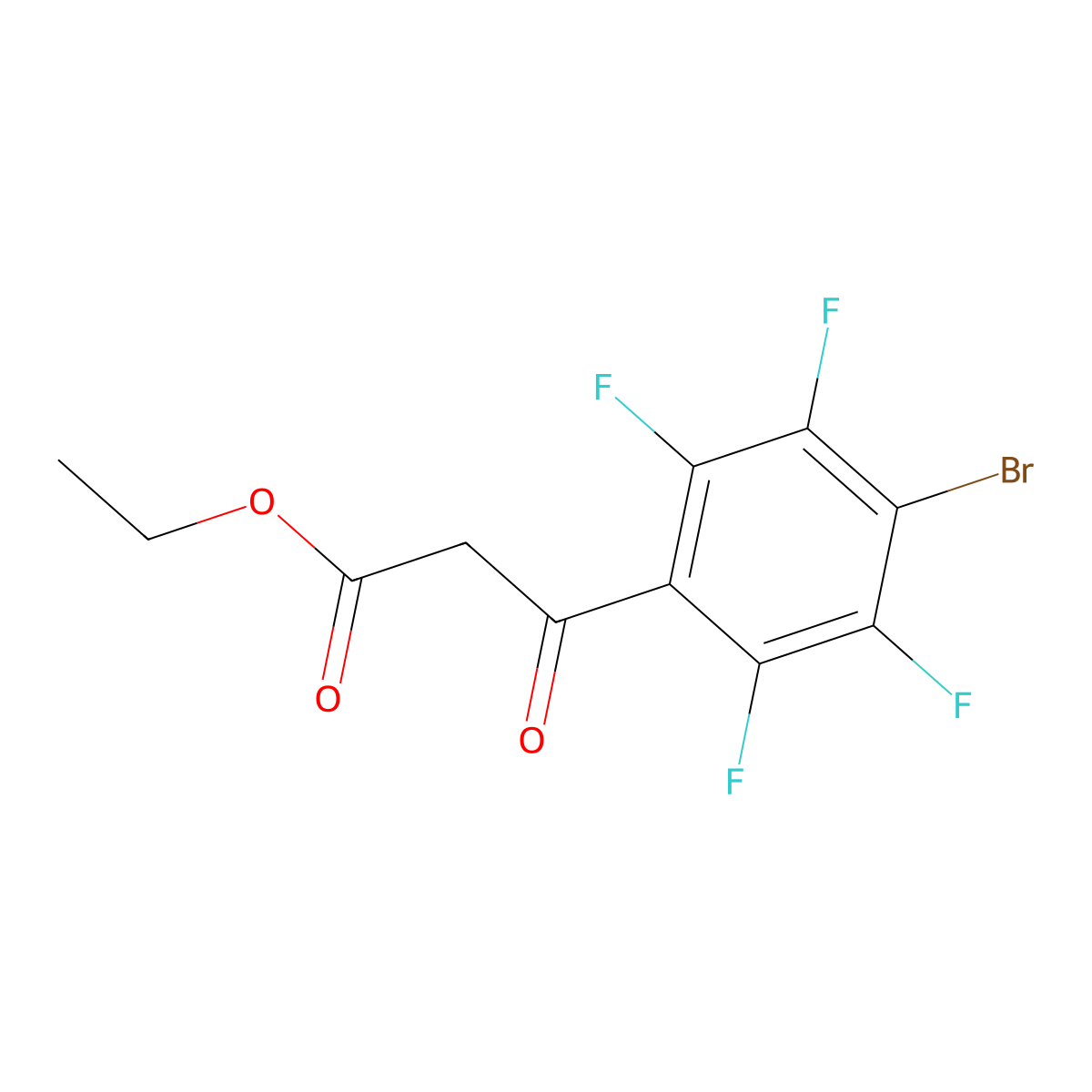 Ethyl 3-(4-bromo-2,3,5,6-tetrafluorophenyl)-3-oxopropanoate molecular structure, CAS 122033-55-0