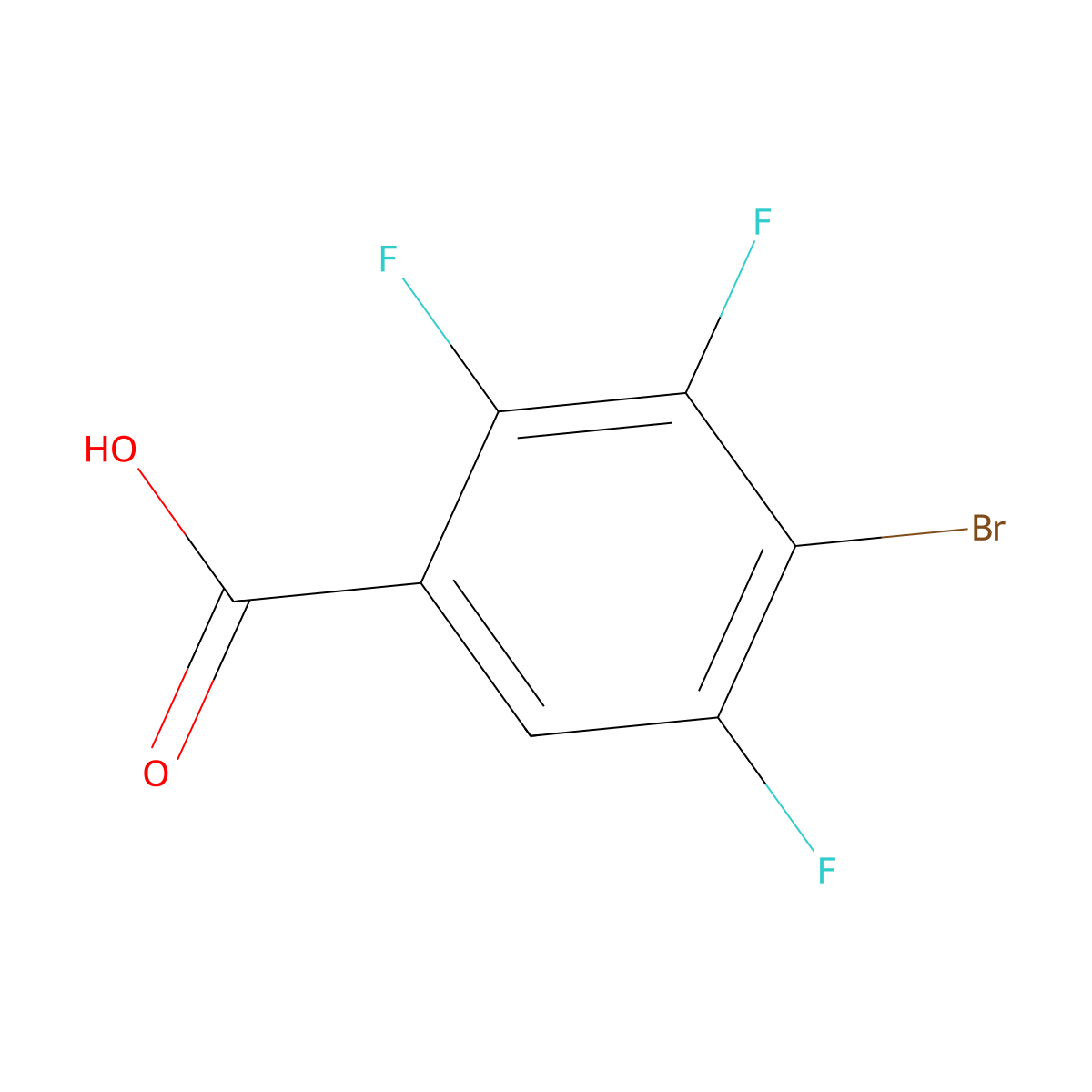 4-Bromo-2,3,5-trifluorobenzoic acid molecular structure, CAS 122033-62-9