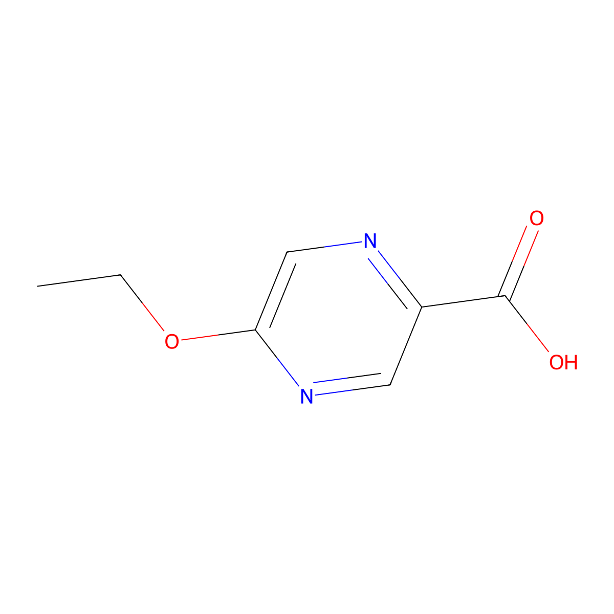 5-Ethoxypyrazine-2-carboxylic acid molecular structure, CAS 1220330-11-9