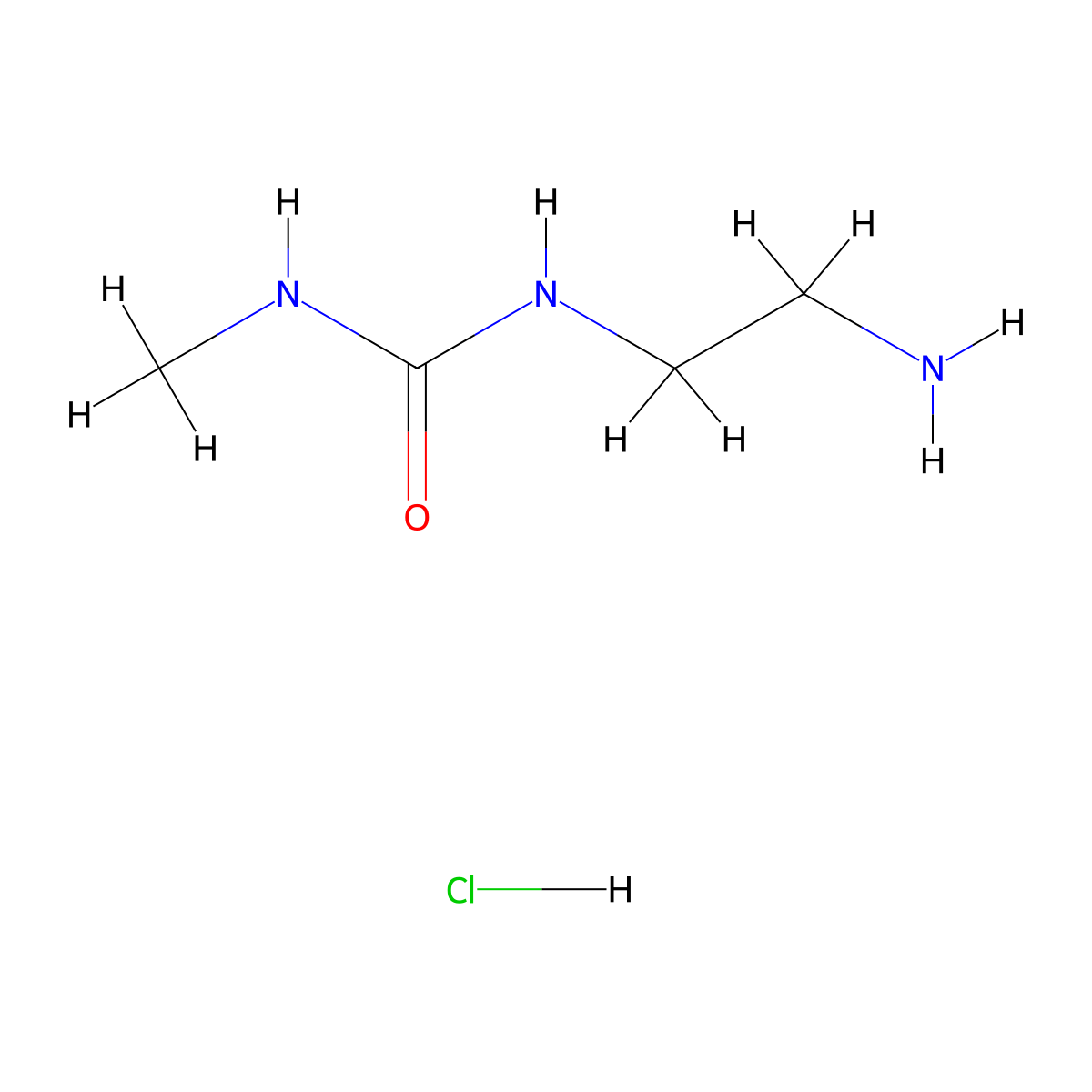 1-(2-Aminoethyl)-3-methylurea hydrochloride molecular structure, CAS 122036-80-0