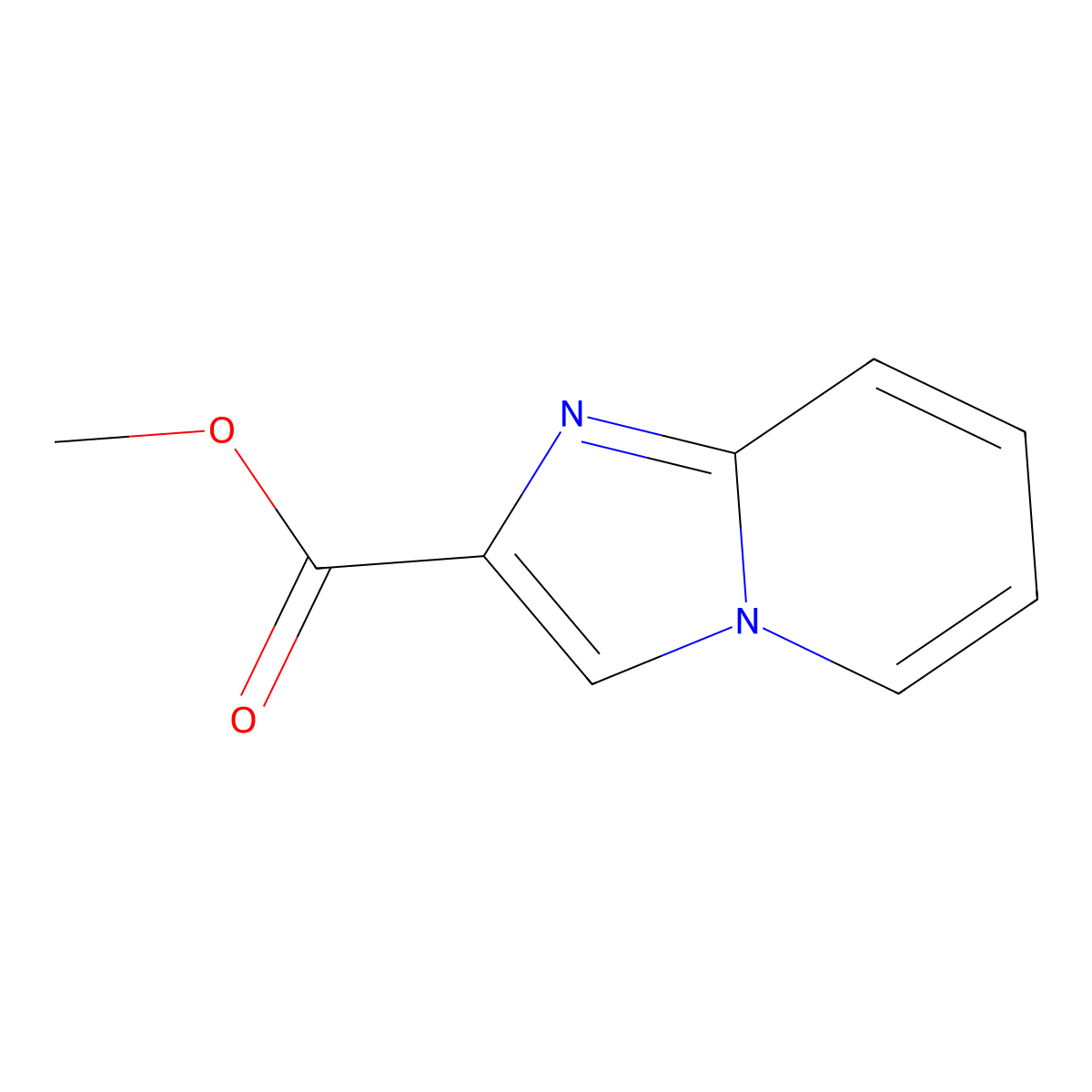 Methyl imidazo[1,2-a]pyridine-2-carboxylate molecular structure, CAS 1220397-13-6