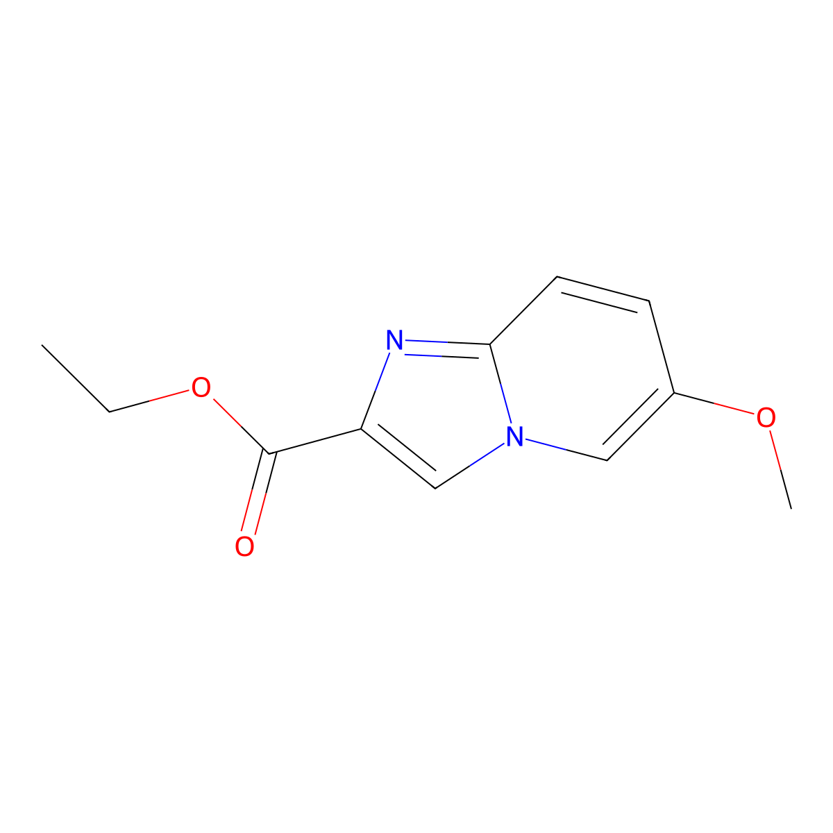 Ethyl 6-methoxyimidazo[1,2-a]pyridine-2-carboxylate molecular structure, CAS 1220397-18-1