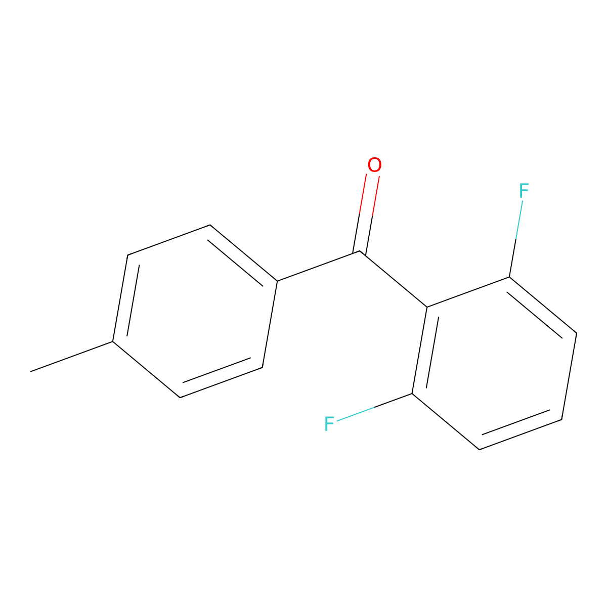 4'-Methyl-2,6-difluorobenzophnone molecular structure, CAS 122041-25-2