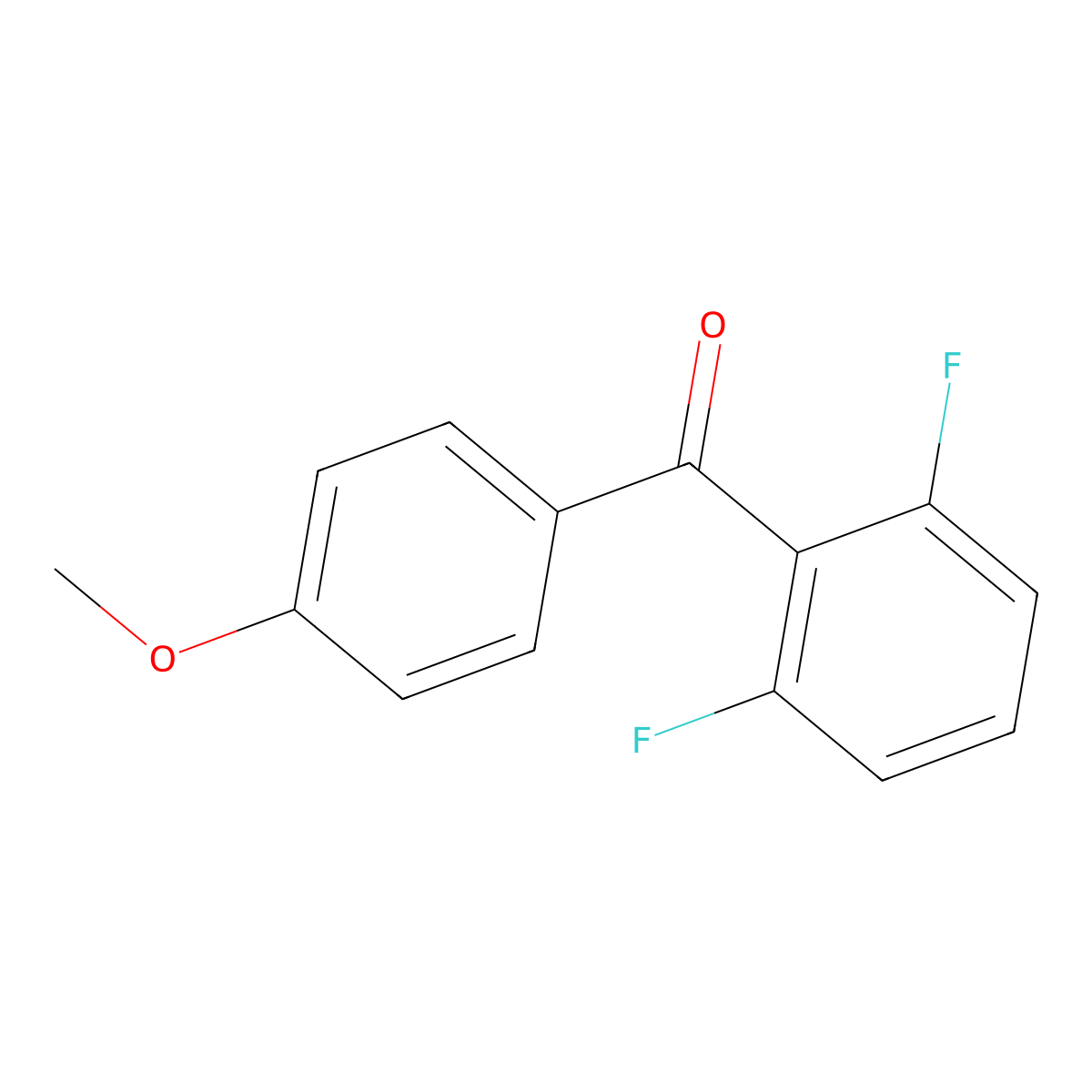 (2,6-Difluorophenyl)(4-methoxyphenyl)methanone molecular structure, CAS 122041-26-3