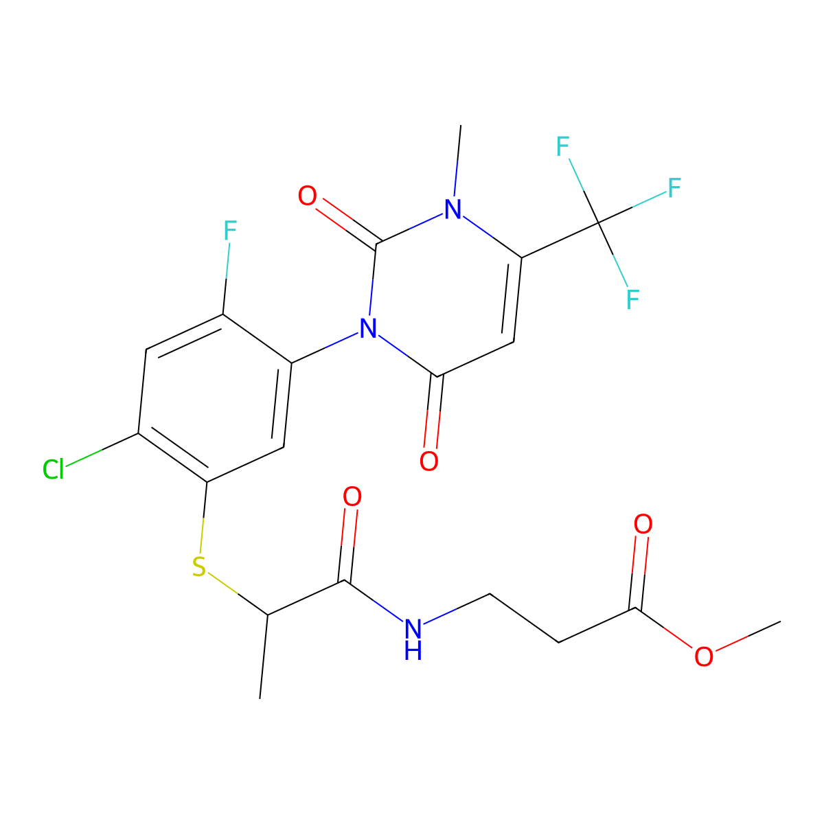 Tiafenacil molecular structure, CAS 1220411-29-9