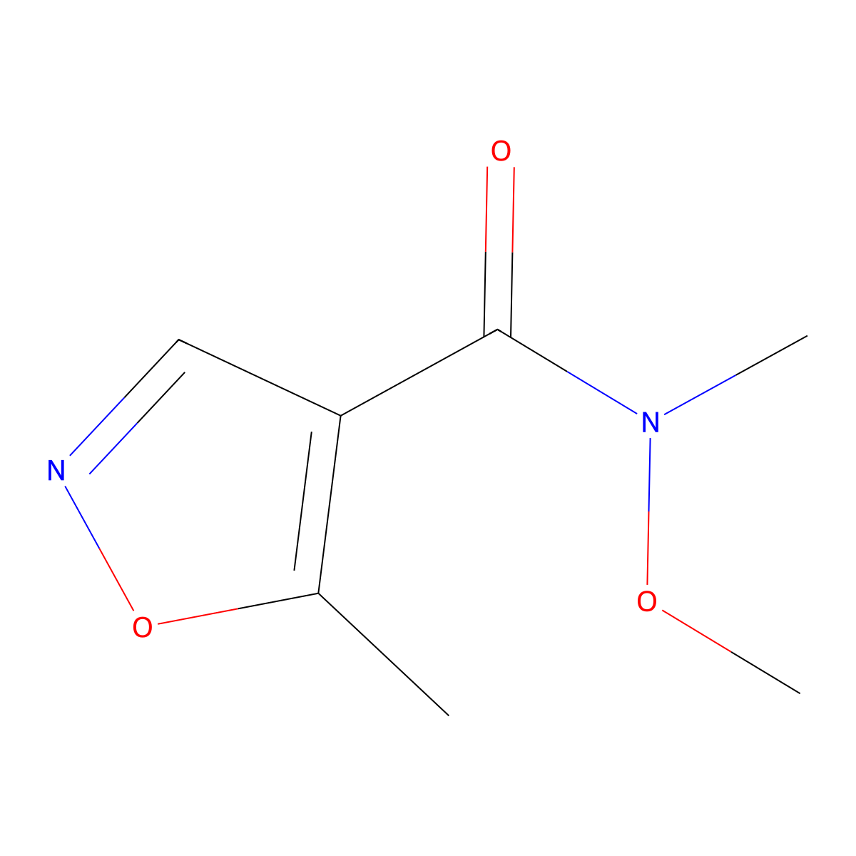 N-methoxy-N,5-dimethylisoxazole-4-carboxamide molecular structure, CAS 1220419-21-5