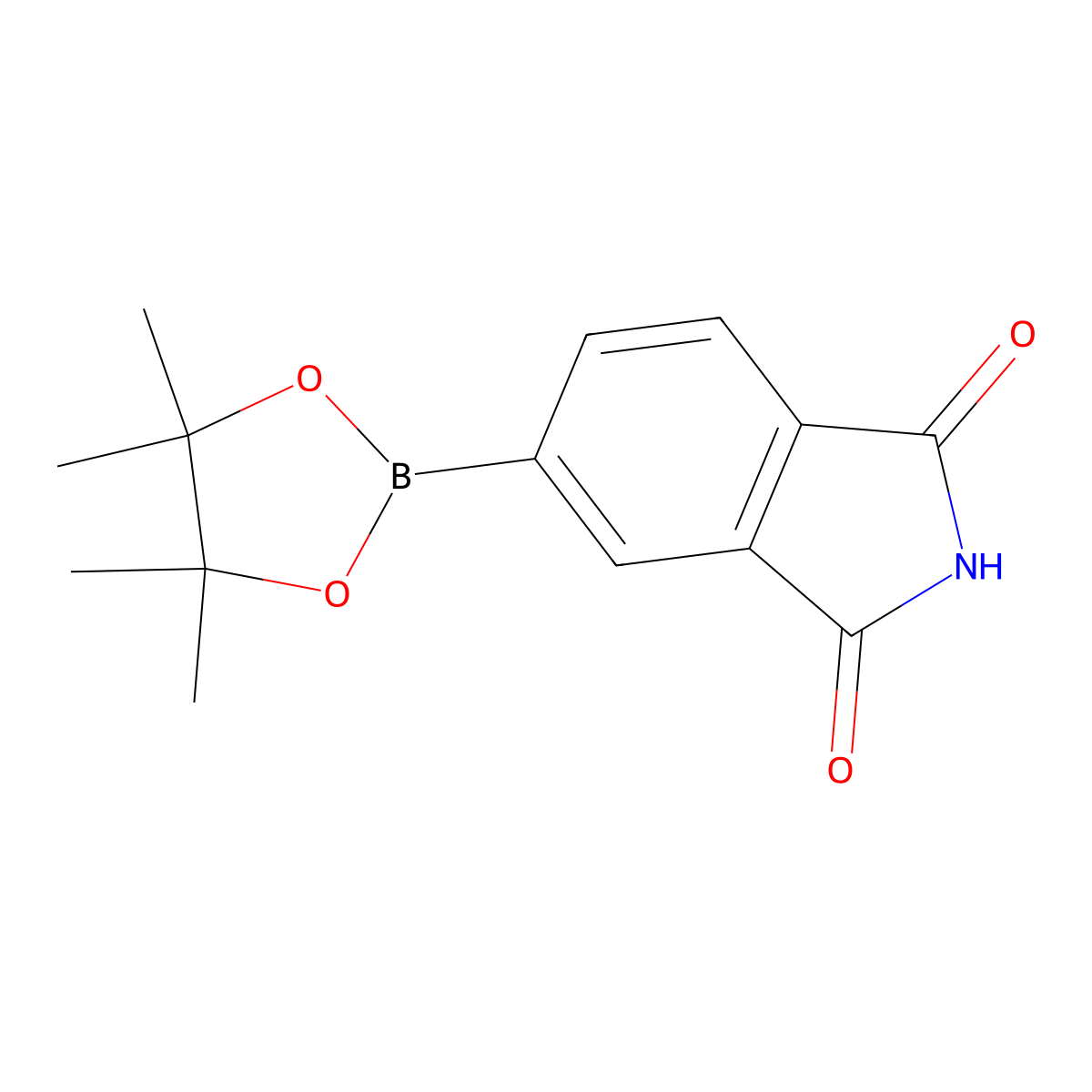 5-(4,4,5,5-tetramethyl-1,3,2-dioxaborolan-2-yl)-2,3-dihydro-1H-isoindole-1,3-dione molecular structure, CAS 1220423-08-4
