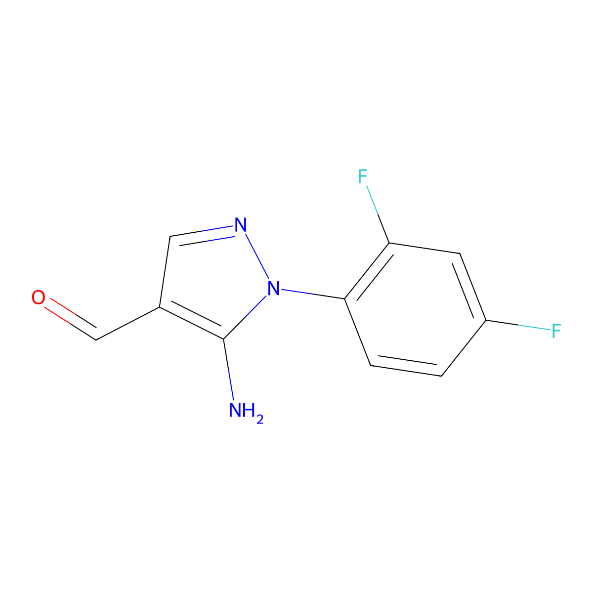 5-Amino-1-(2,4-difluorophenyl)-1H-pyrazole-4-carbaldehyde molecular structure, CAS 1220512-63-9