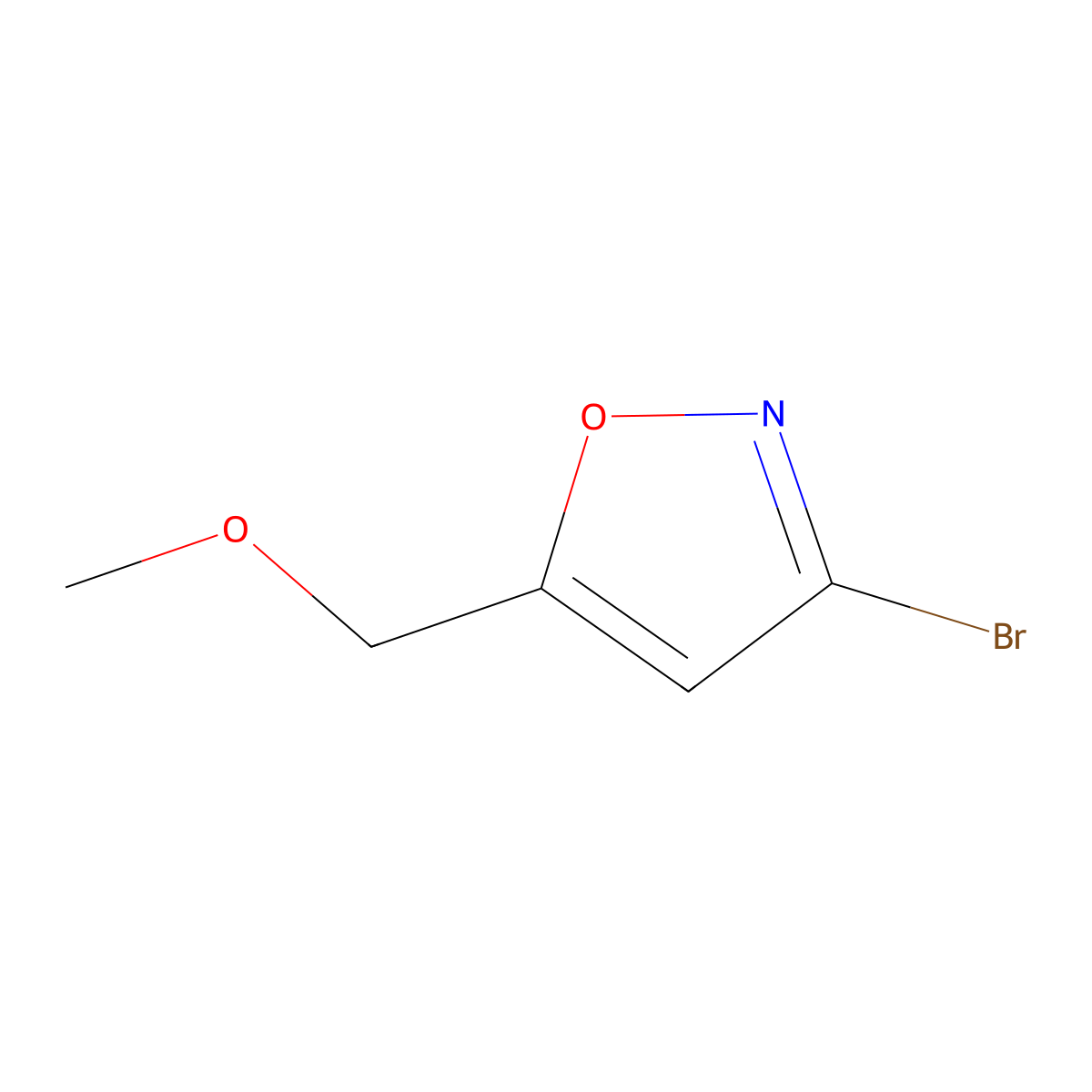 3-Bromo-5-(methoxymethyl)-1,2-oxazole molecular structure, CAS 1220521-36-7