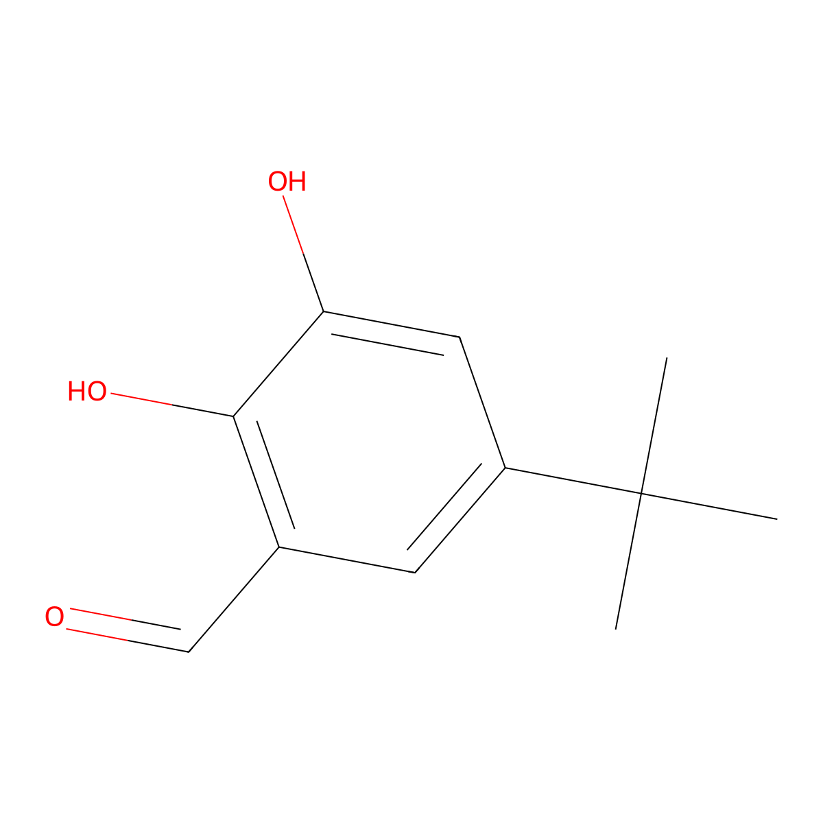 5-tert-Butyl-2,3-dihydroxybenzaldehyde molecular structure, CAS 122054-55-1