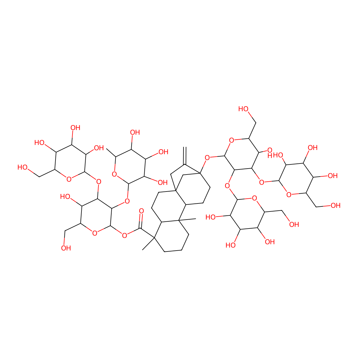 Rebaudioside N molecular structure, CAS 1220616-46-5