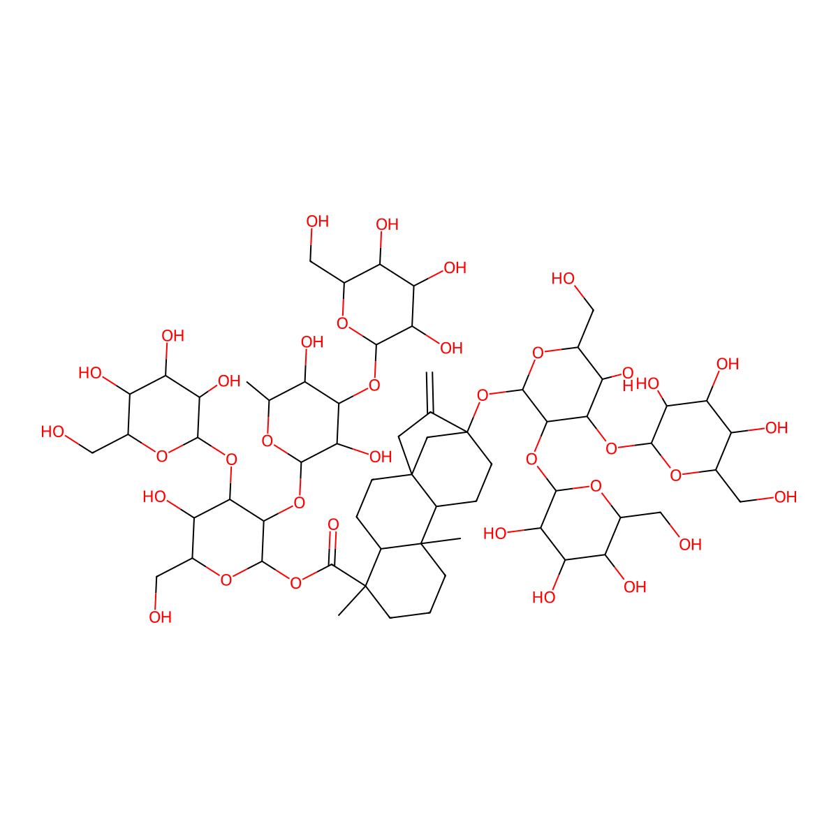 Rebaudioside O molecular structure, CAS 1220616-48-7