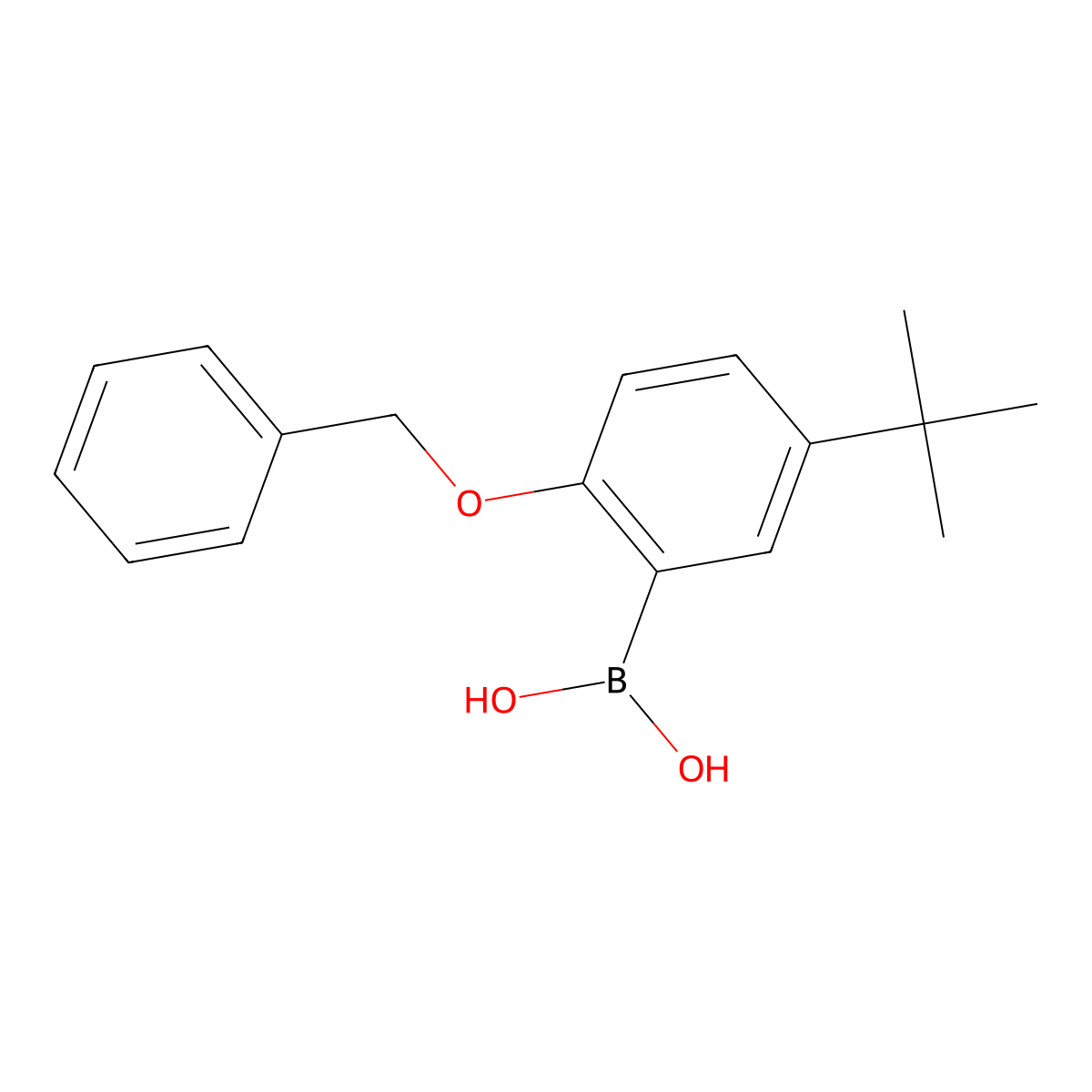 (2-(Benzyloxy)-5-(tert-butyl)phenyl)boronic acid molecular structure, CAS 1220625-04-6