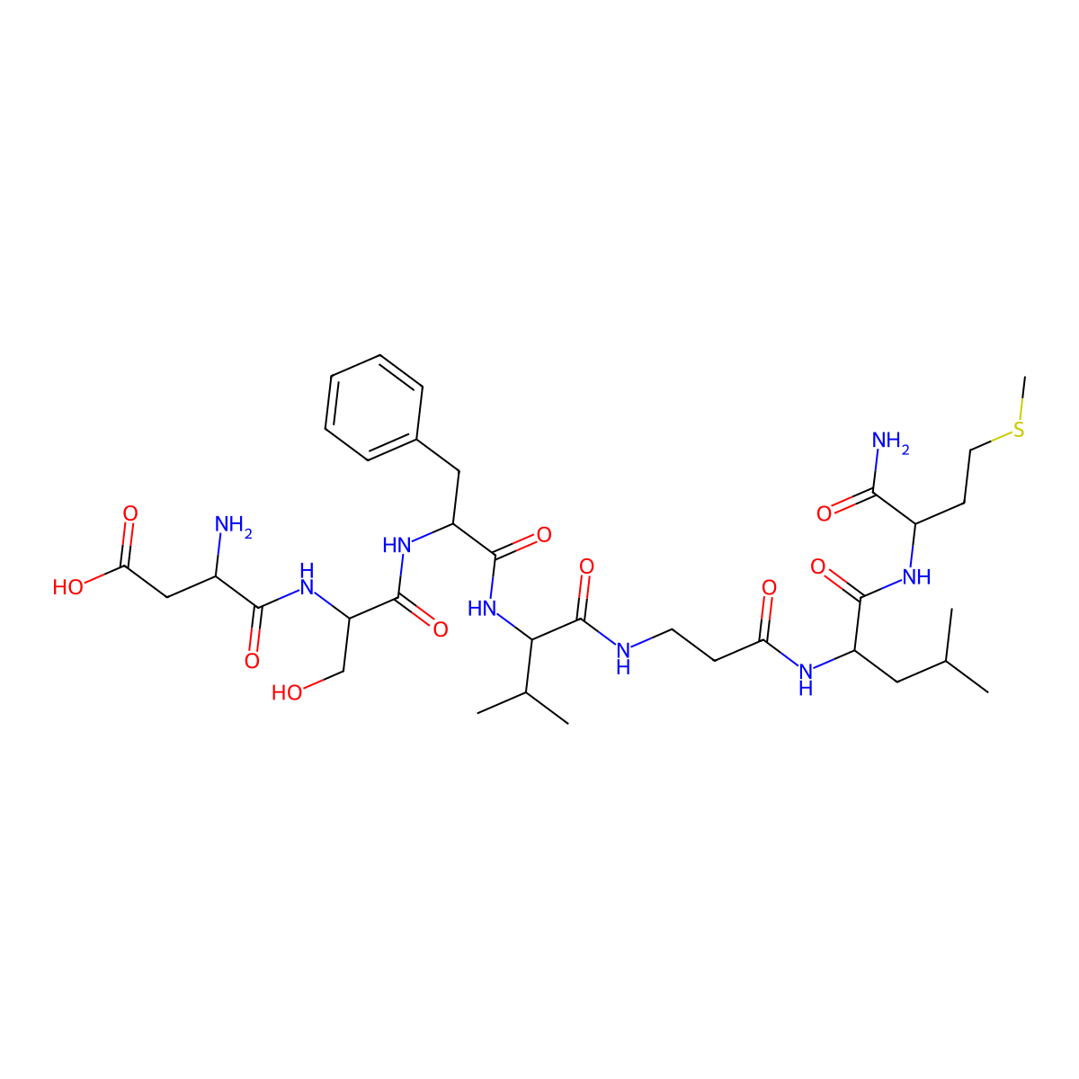 neurokinin A (4-10), beta-Ala(8)- molecular structure, CAS 122063-01-8
