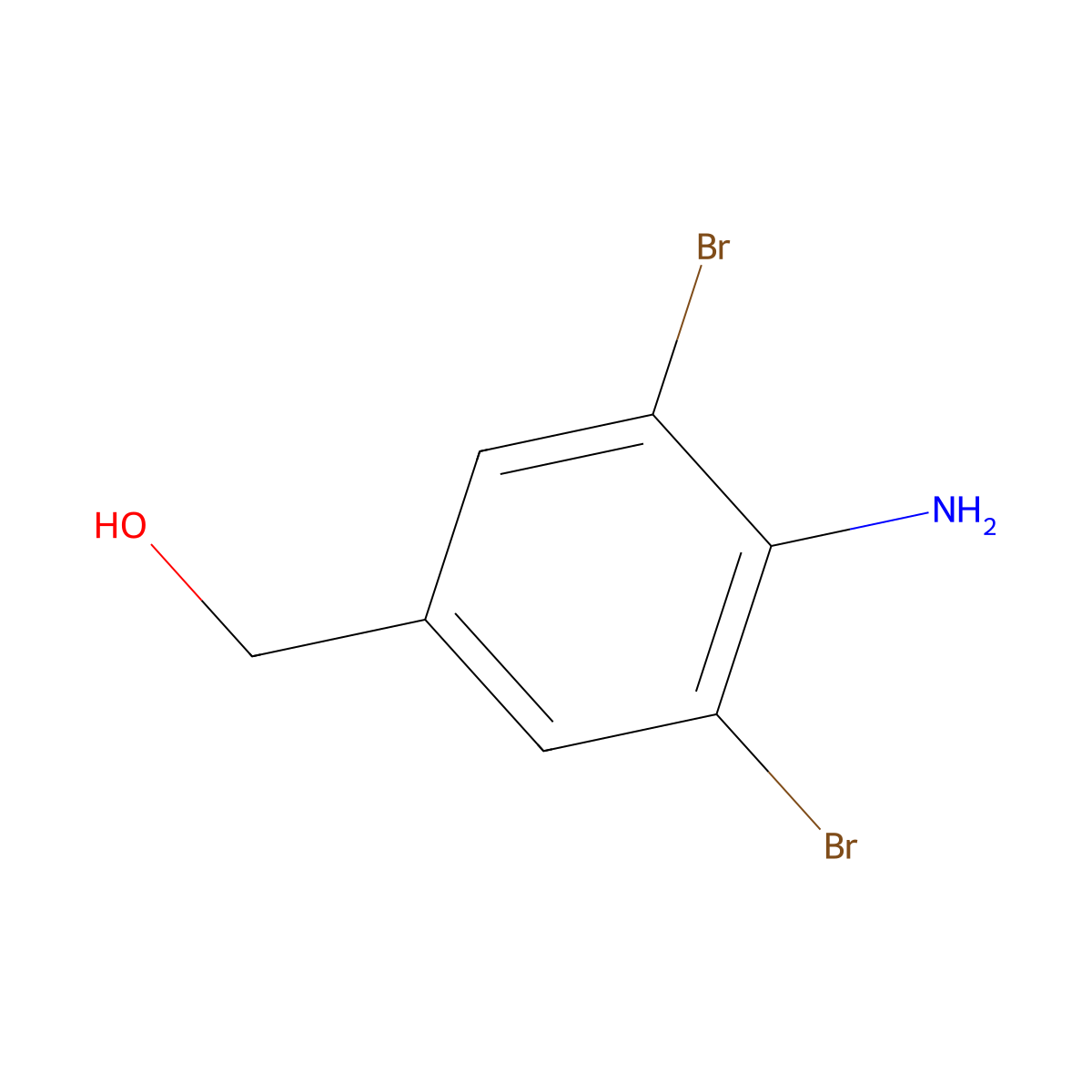 Benzenemethanol, 4-amino-3,5-dibromo- molecular structure, CAS 122063-98-3