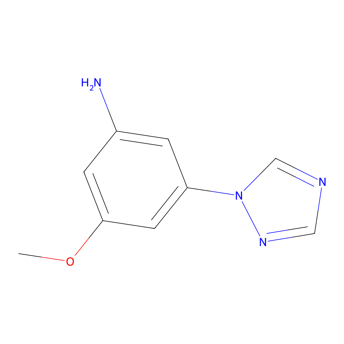 3-Methoxy-5-(1h-1,2,4-triazol-1-yl)aniline molecular structure, CAS 1220630-56-7