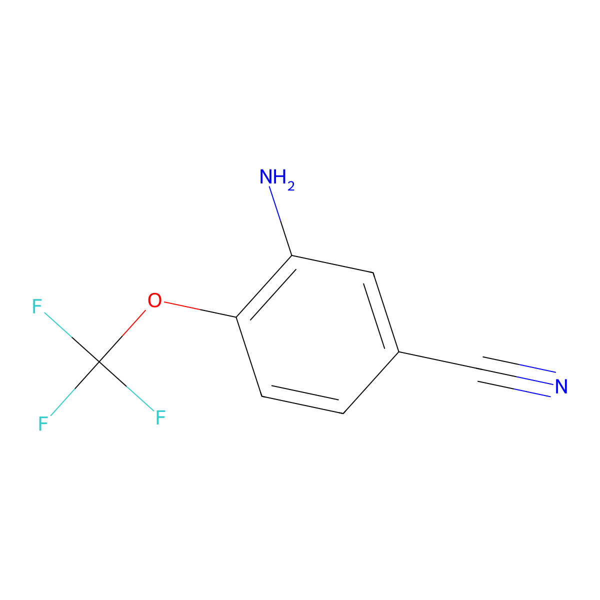 3-Amino-4-(trifluoromethoxy)benzonitrile molecular structure, CAS 1220630-86-3