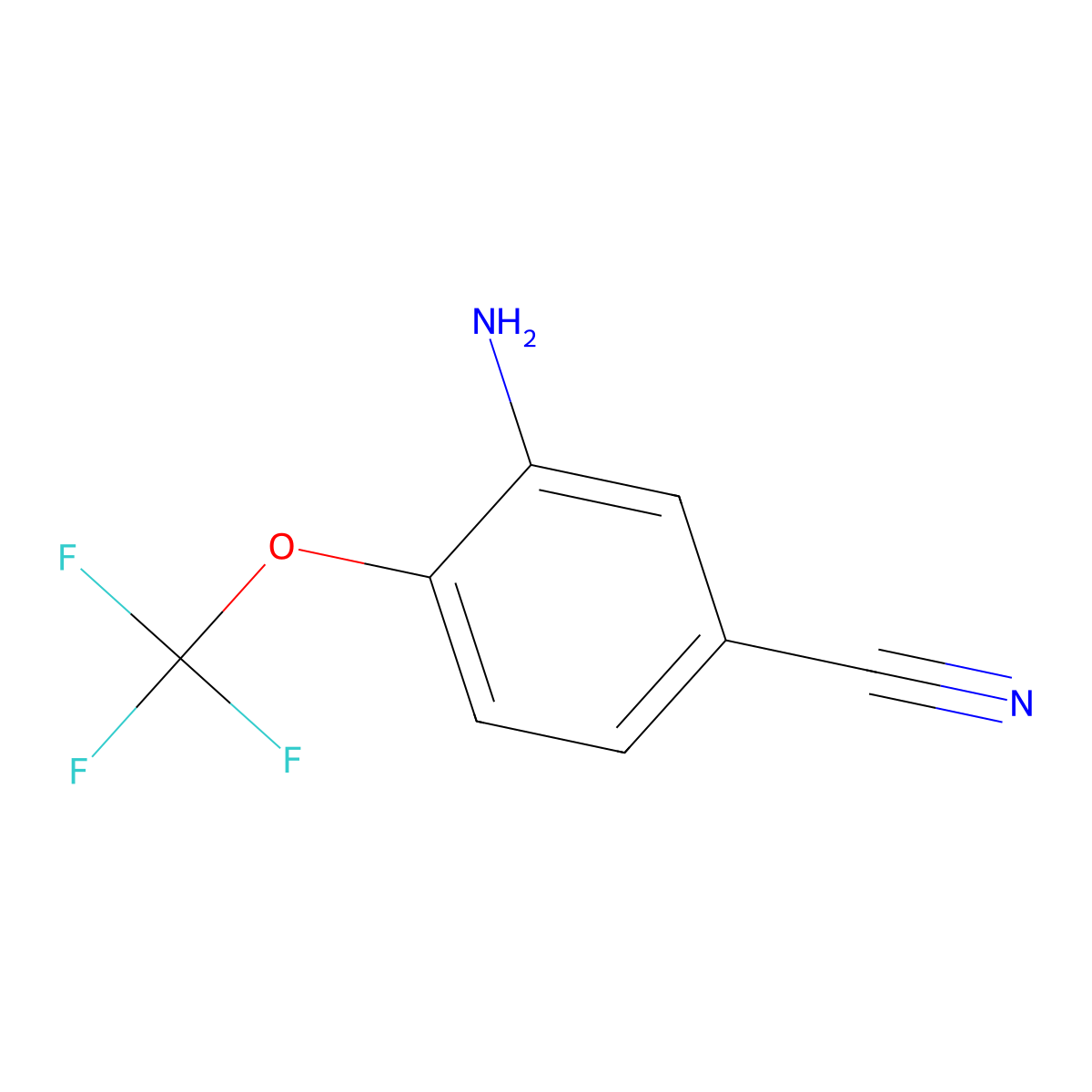 3-Amino-4-(trifluoromethoxy)benzonitrile molecular structure, CAS 1220630-86-3