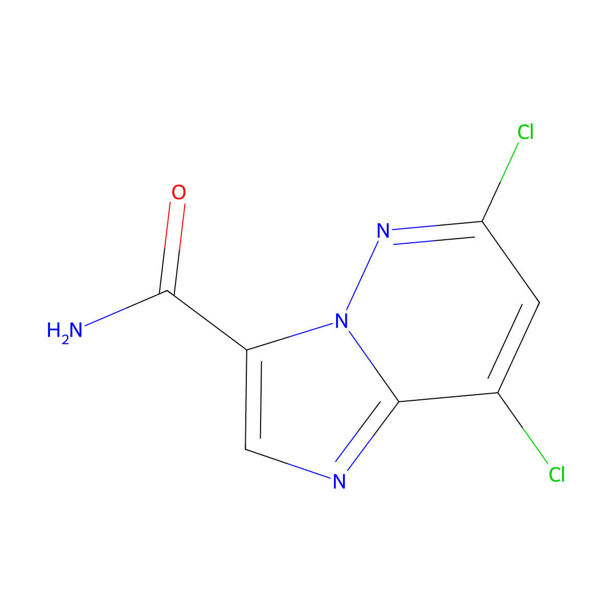 6,8-Dichloroimidazo[1,2-b]pyridazine-3-carboxamide molecular structure, CAS 1220631-43-5