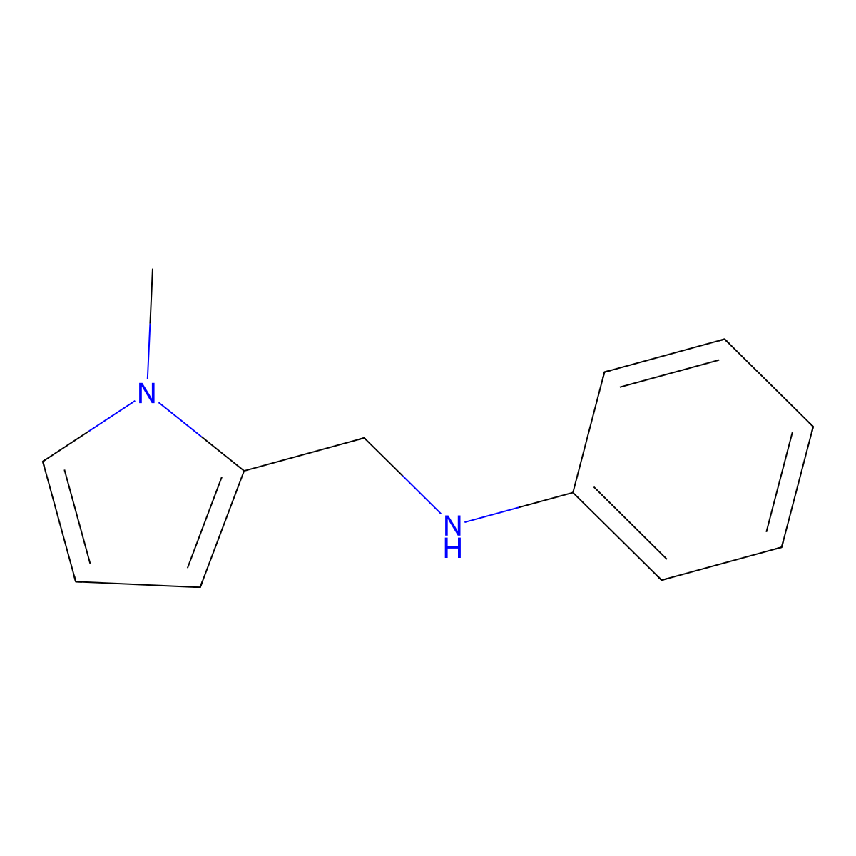 N-[(1-methyl-1H-pyrrol-2-yl)methyl]aniline molecular structure, CAS 122068-97-7