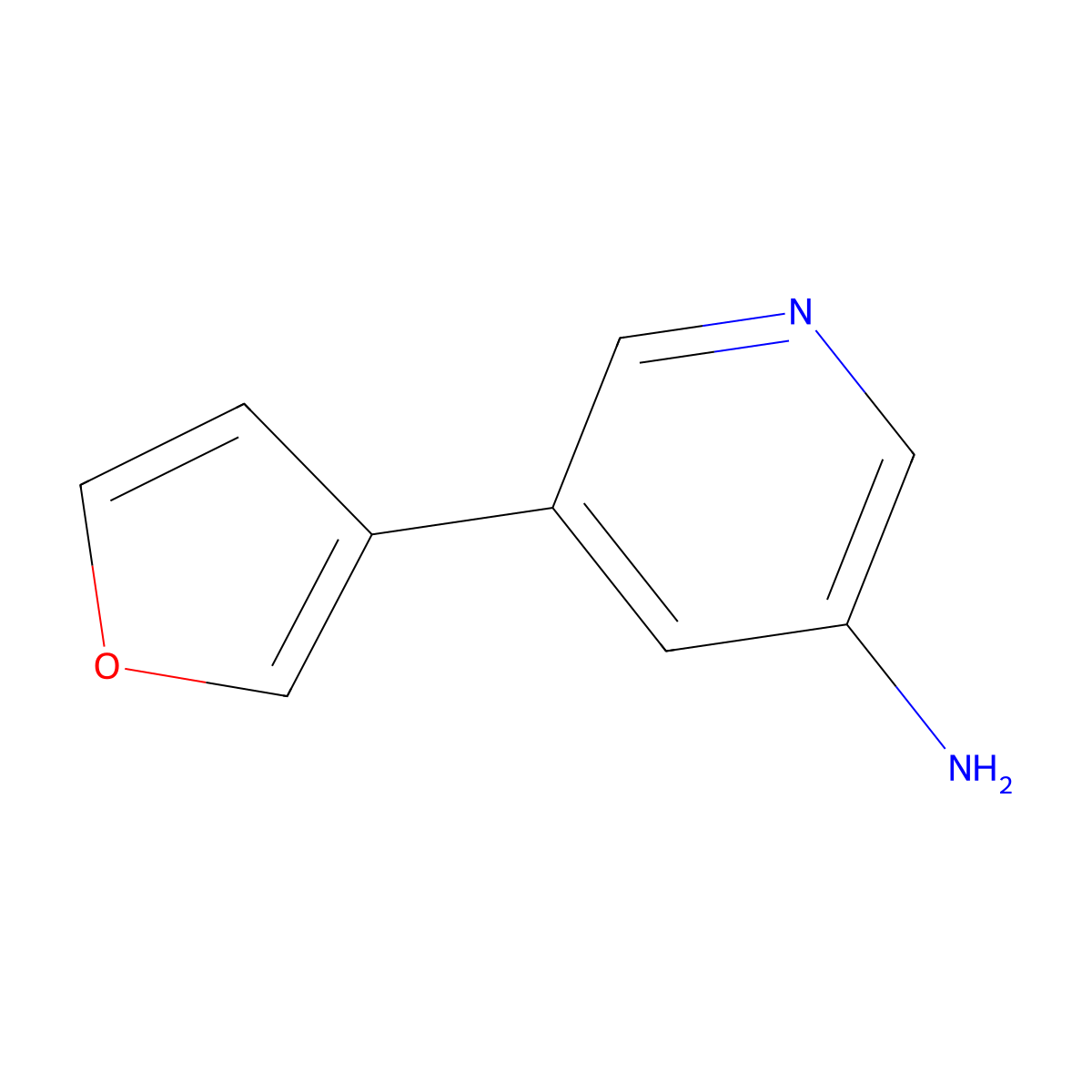 5-(Furan-3-yl)pyridin-3-amine molecular structure, CAS 1220690-62-9
