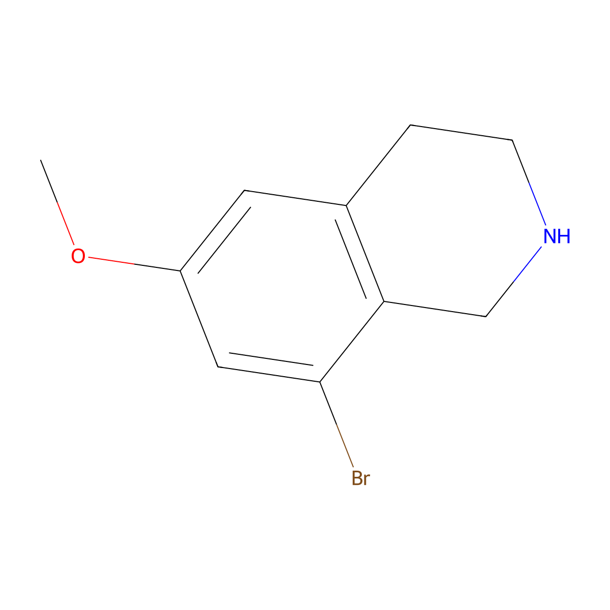 8-Bromo-6-methoxy-1,2,3,4-tetrahydroisoquinoline molecular structure, CAS 1220694-87-0