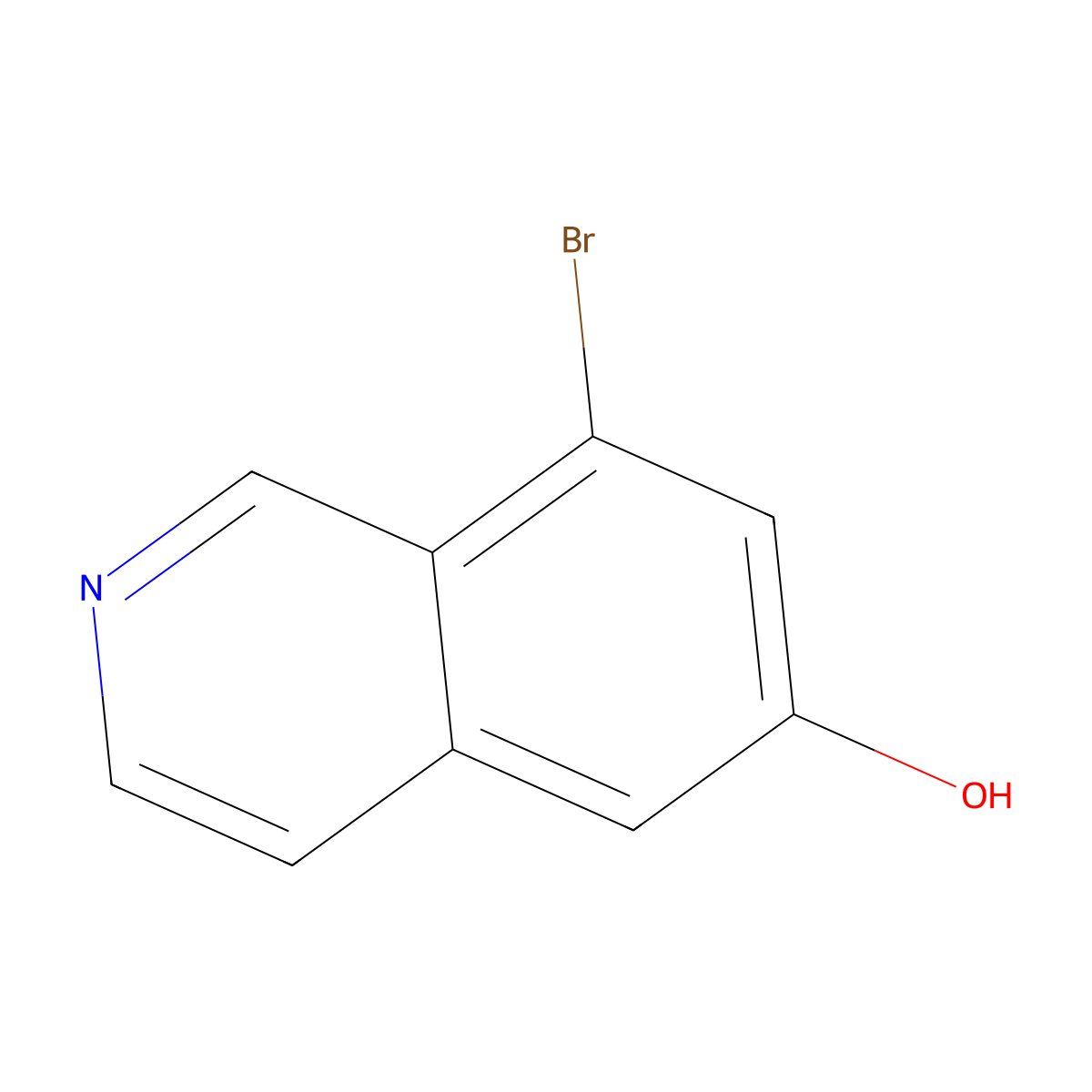 8-Bromoisoquinolin-6-ol molecular structure, CAS 1220694-88-1