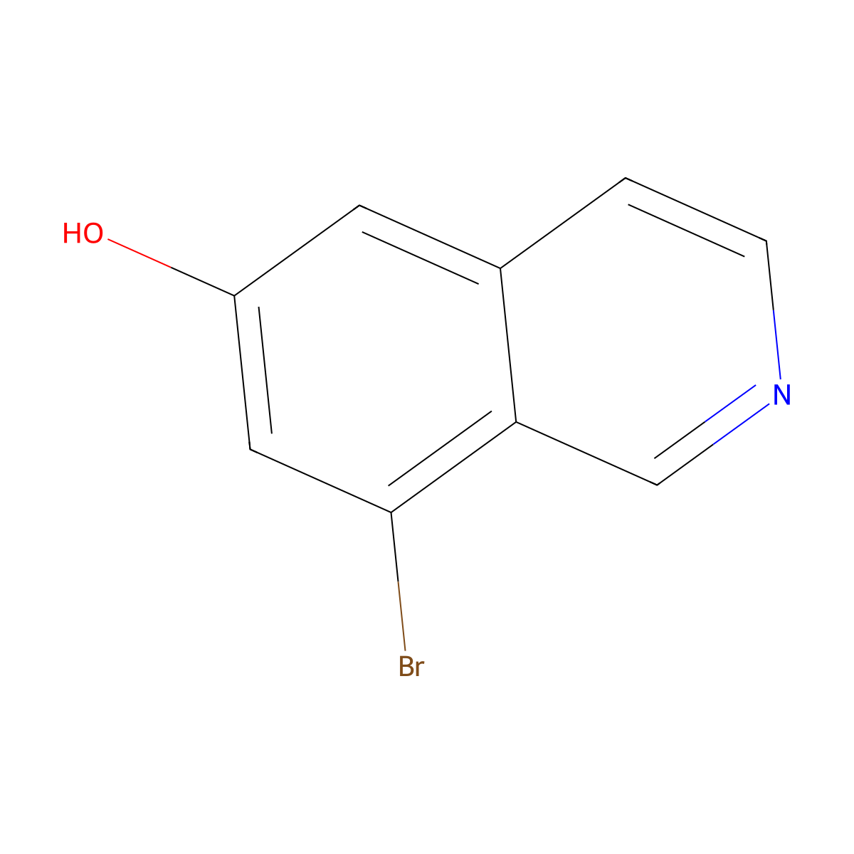 8-Bromoisoquinolin-6-ol molecular structure, CAS 1220694-88-1